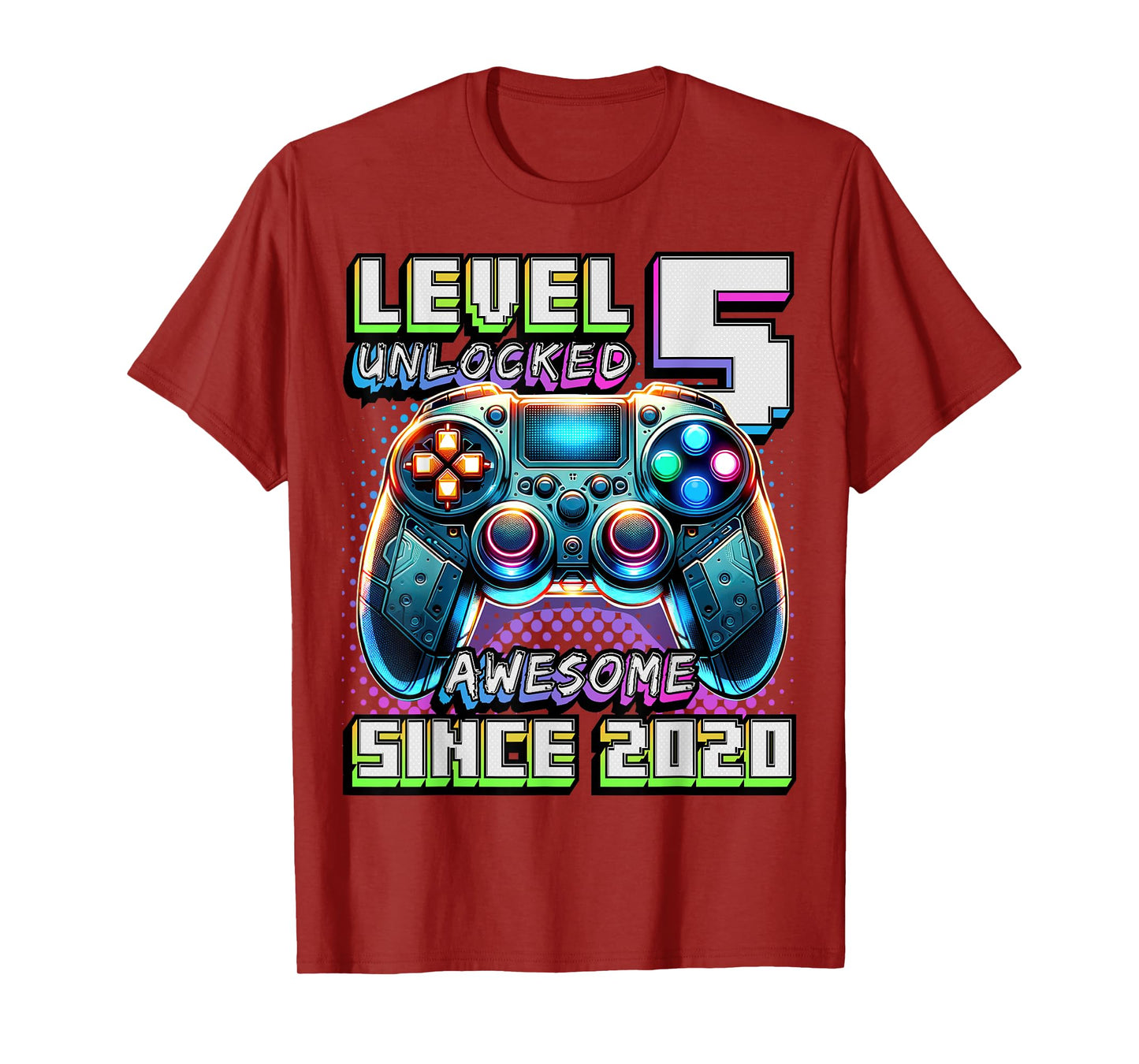 5th Birthday Boy Level 5 Gamer 5 Year Video Game Party T-Shirt
