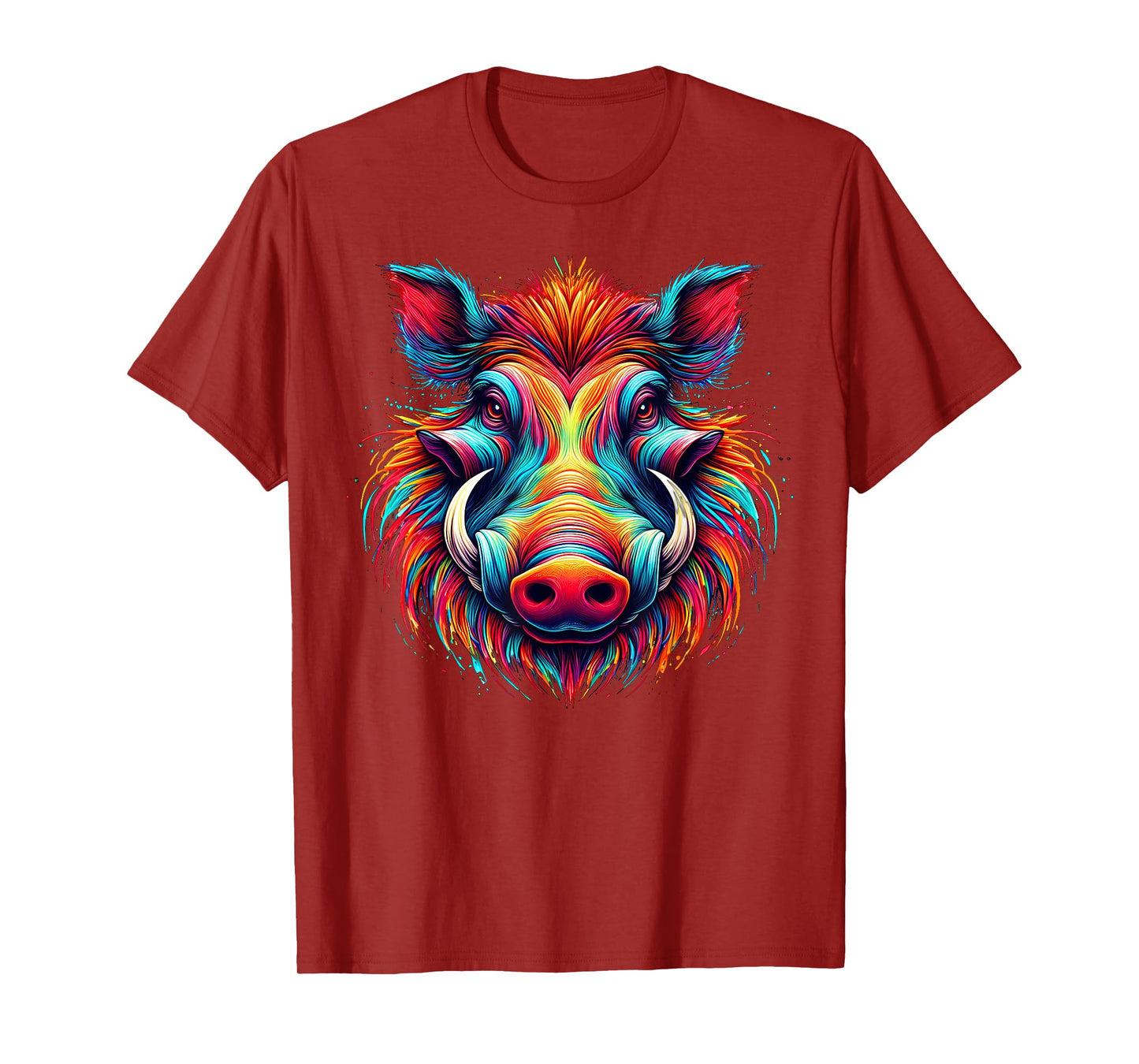 Cool Warthog Graphic Spirit Animal Illustration Tie Dye Art T-Shirt