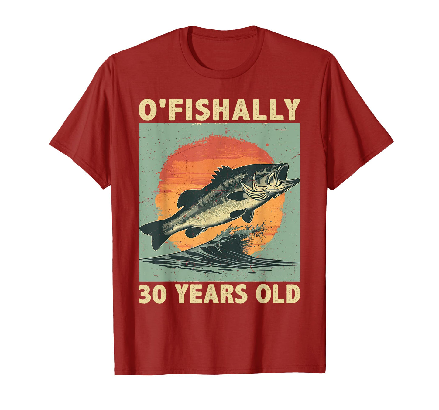 Ofishally 30 Years Old 1995 Fishing Fisherman 30th Birthday T-Shirt