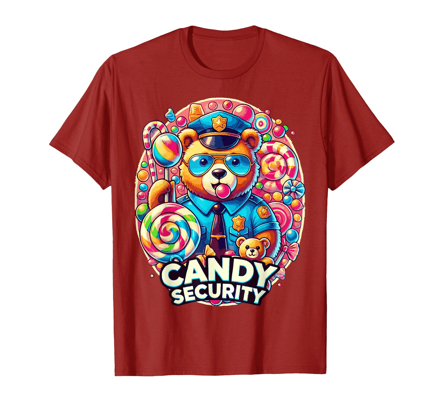 Candy Security Candyland Halloween Costume Kids Teens Adult T-Shirt