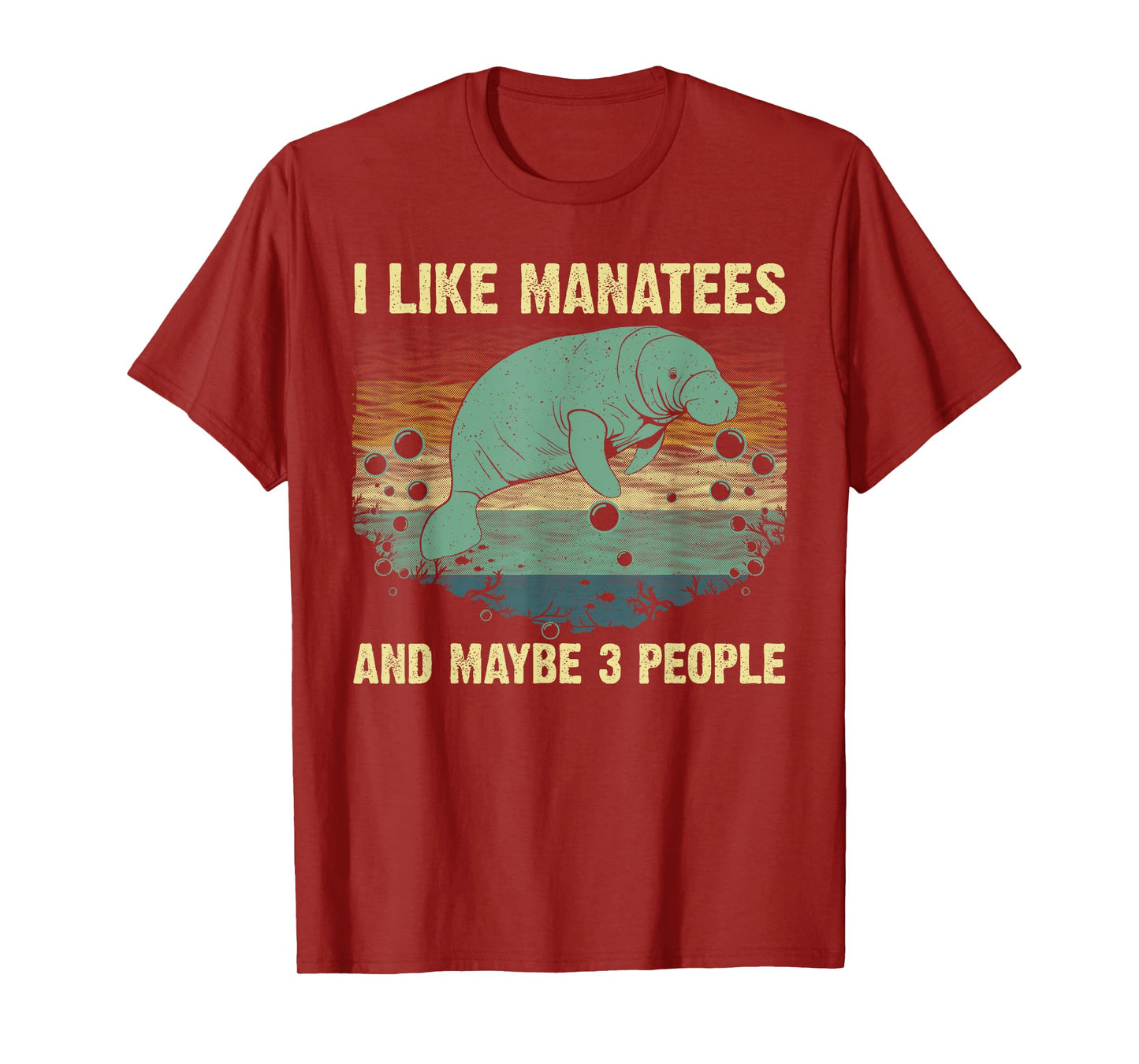 Funny Manatee Design For Men Women Toddlers Manatee Lover T-Shirt