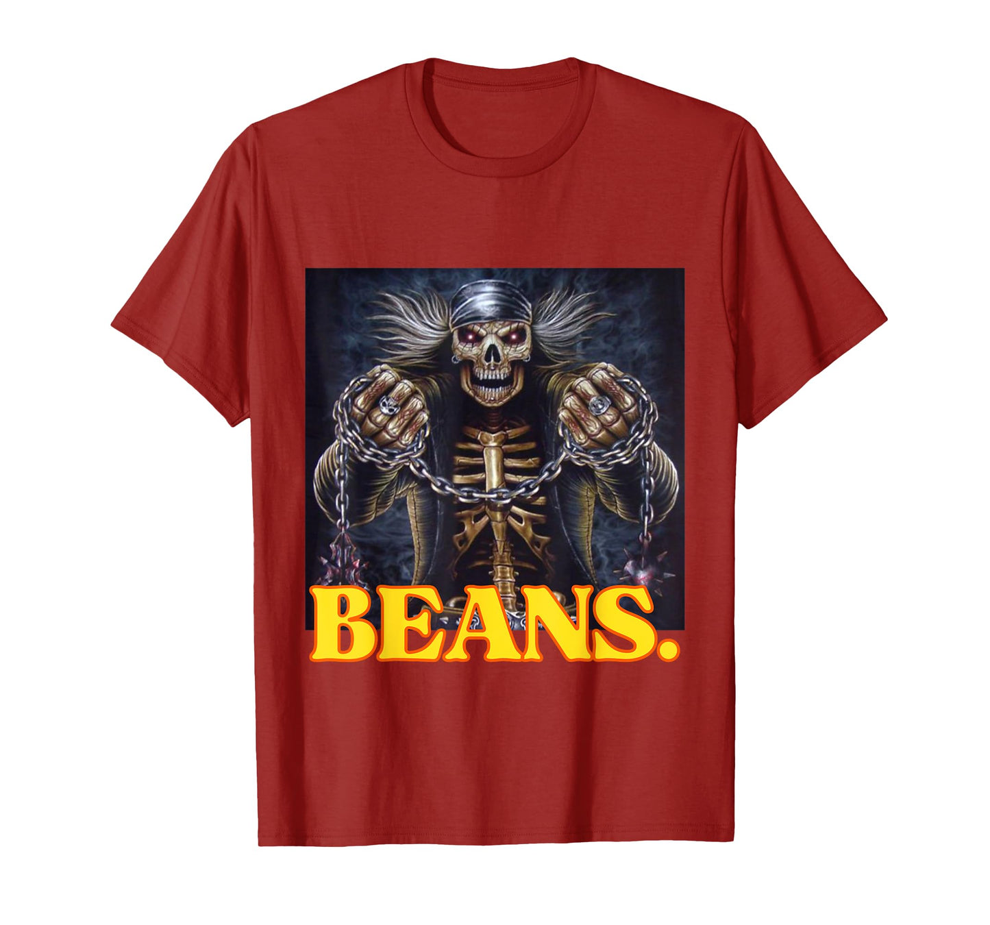 Beans Enjoyer Funny Cringe Hard Skeleton Meme T-Shirt