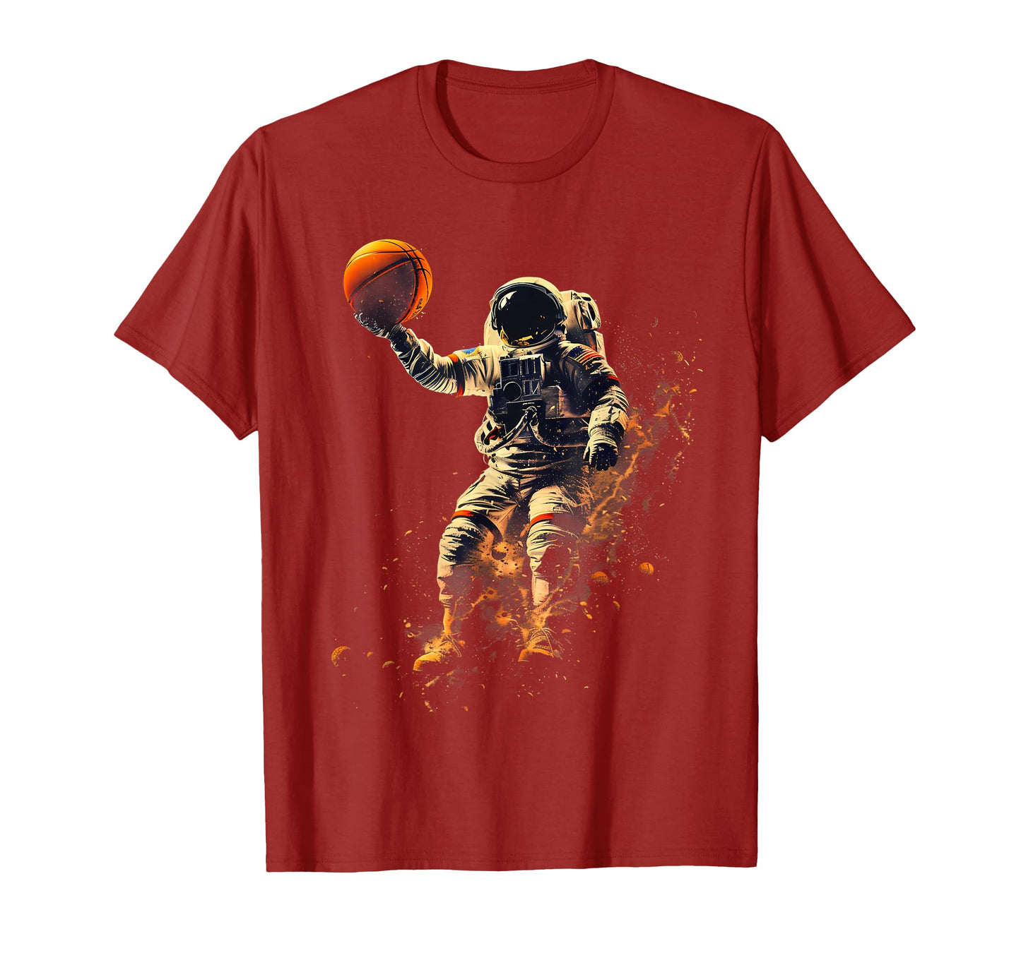 Basketball Slam Basketball Hoop Astronaut Basketball Lover T-Shirt