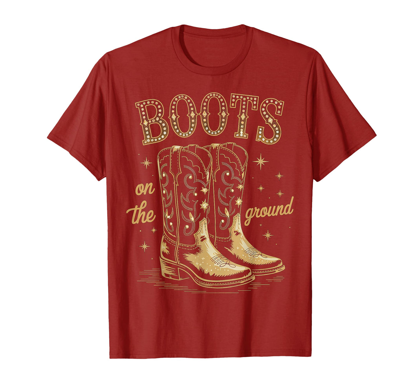 Cowgirl Boots On The Ground Western Boot Funny Gift For Girl T-Shirt