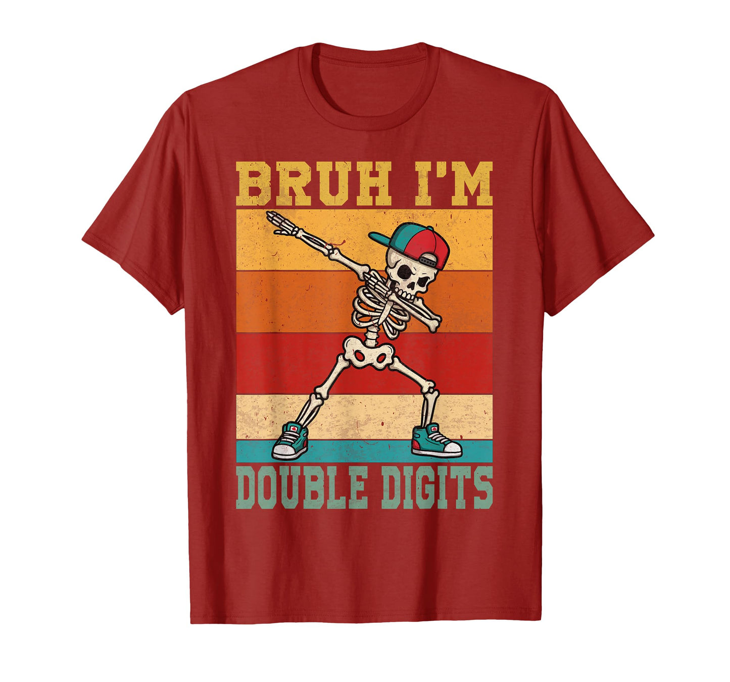 Bruh I'm Double Digits 10 year old boy birthday 10 birthday T-Shirt