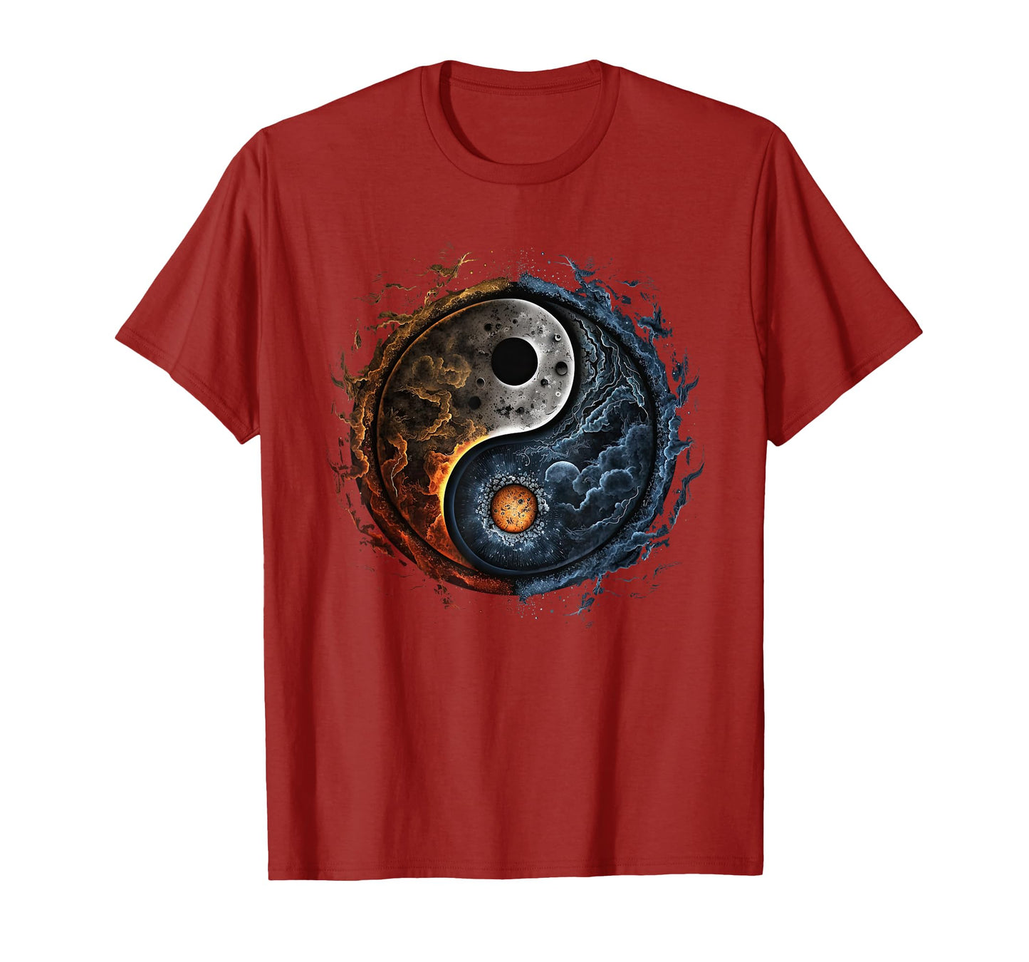 Yin Yang Cosmic Duality Art for Meditation and Peace T-Shirt