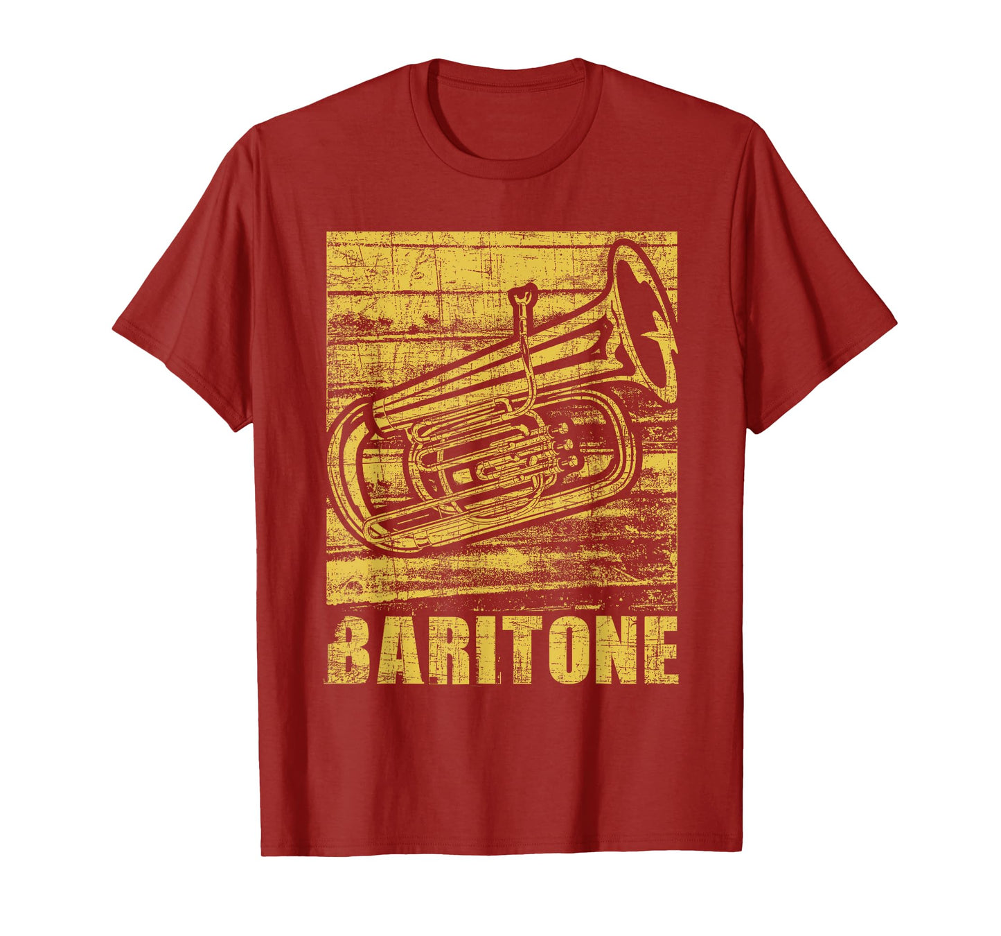 Baritone - Distressed Euphonium Lover Marching Bandmaster T-Shirt