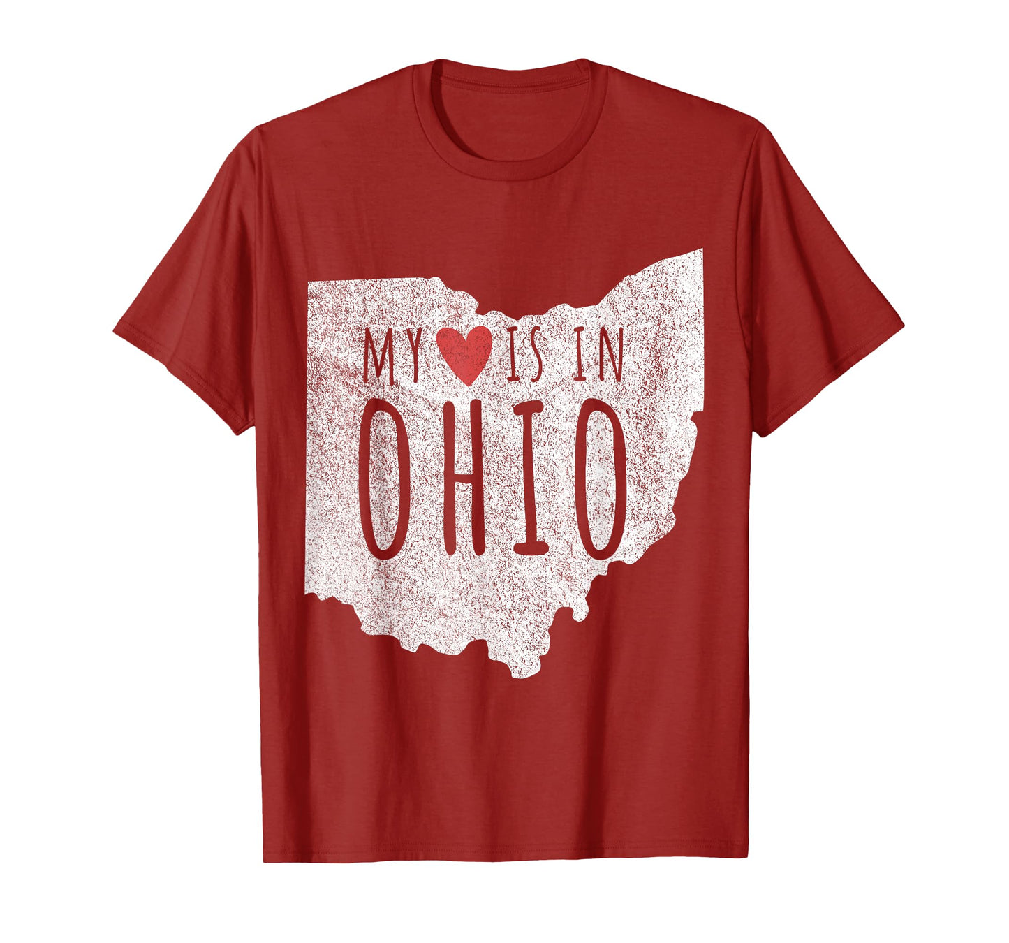 My Heart Is In Ohio Funny Ohio Roots Ohio Love T-Shirt