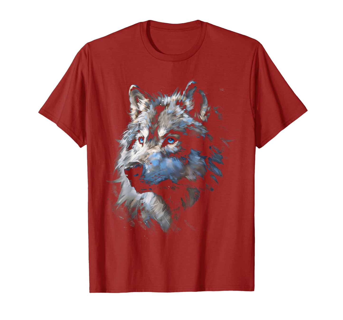 Alpha Wolf Shirt Fantasy Art Graphic Blue Eyes Wolf Lovers T-Shirt