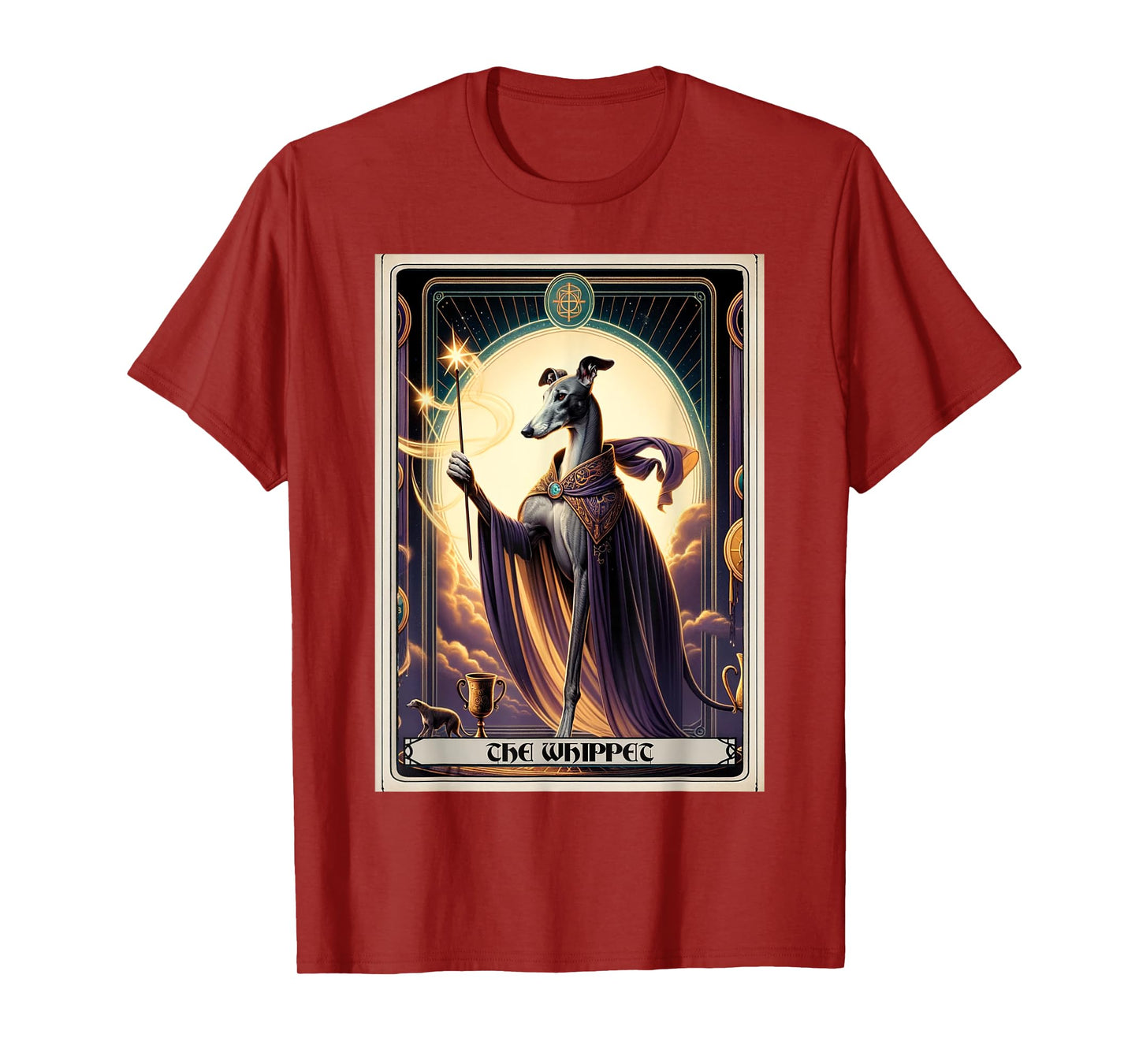 The Whippet Tarot Card Dog T-Shirt