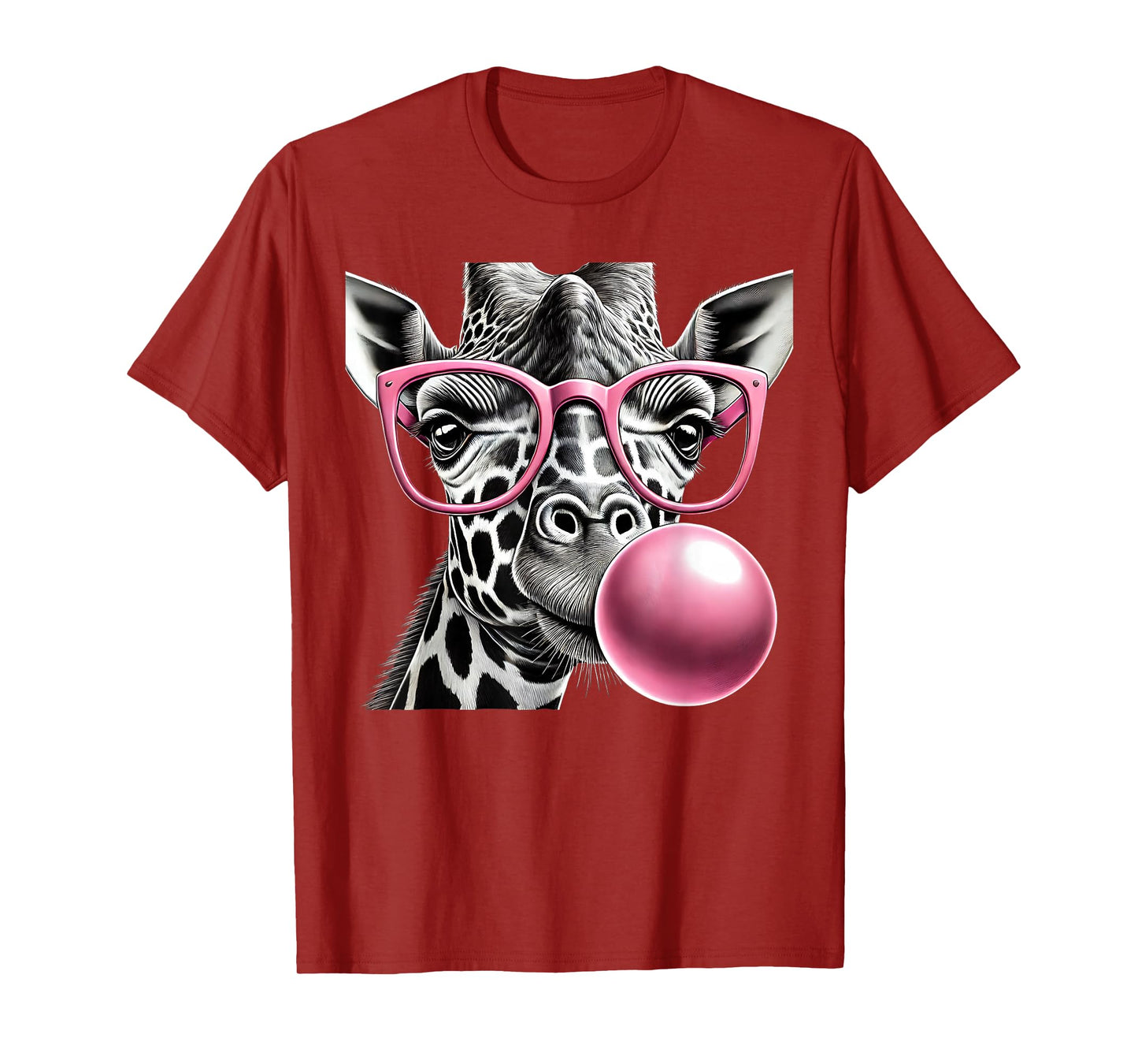 Giraffe Women Giraffe Face with Sunglasses Wild Animal Cute T-Shirt