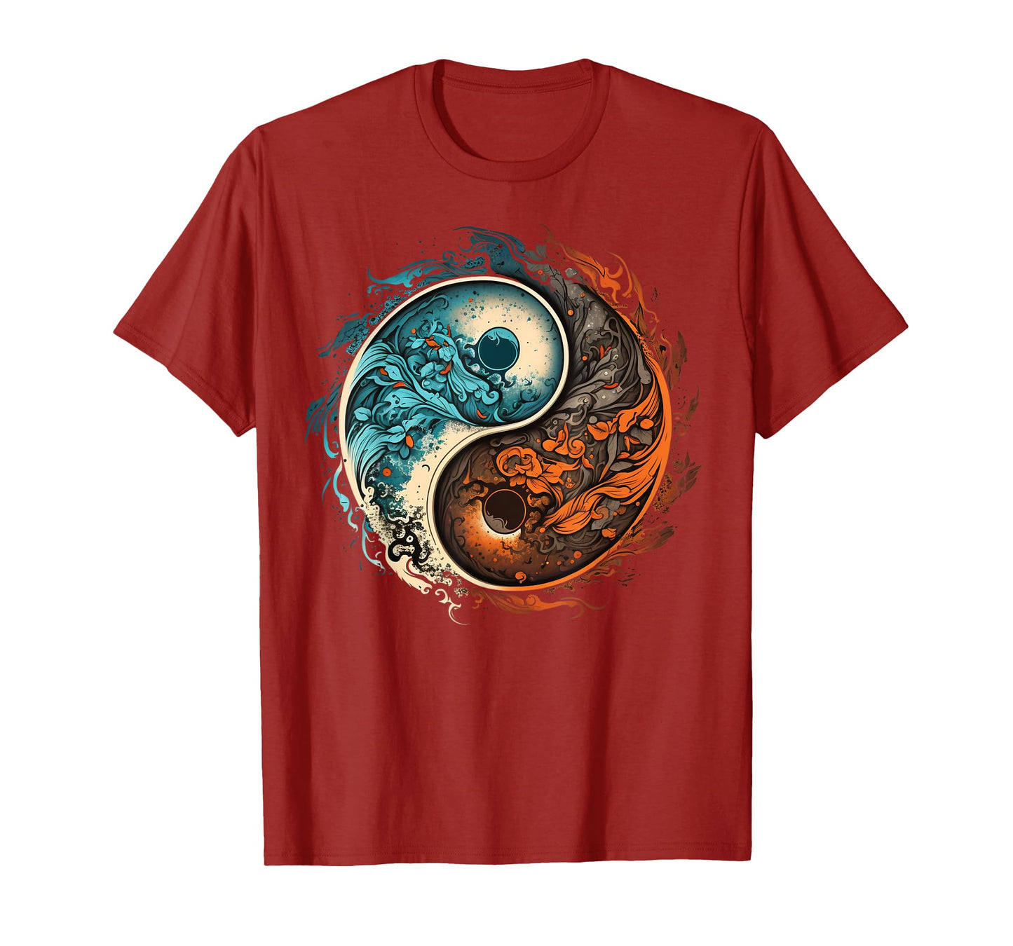 Meditation Taoism Yin Yang Symbol on Zen Taijitu Yin Yang T-Shirt