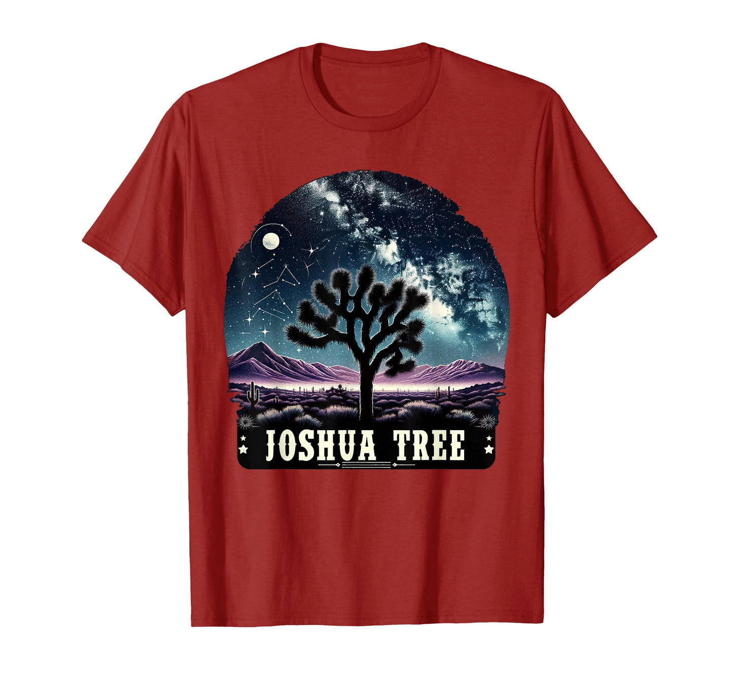 Joshua Tree National Park Night Scene Hiking Camping Outdoor T-Shirt