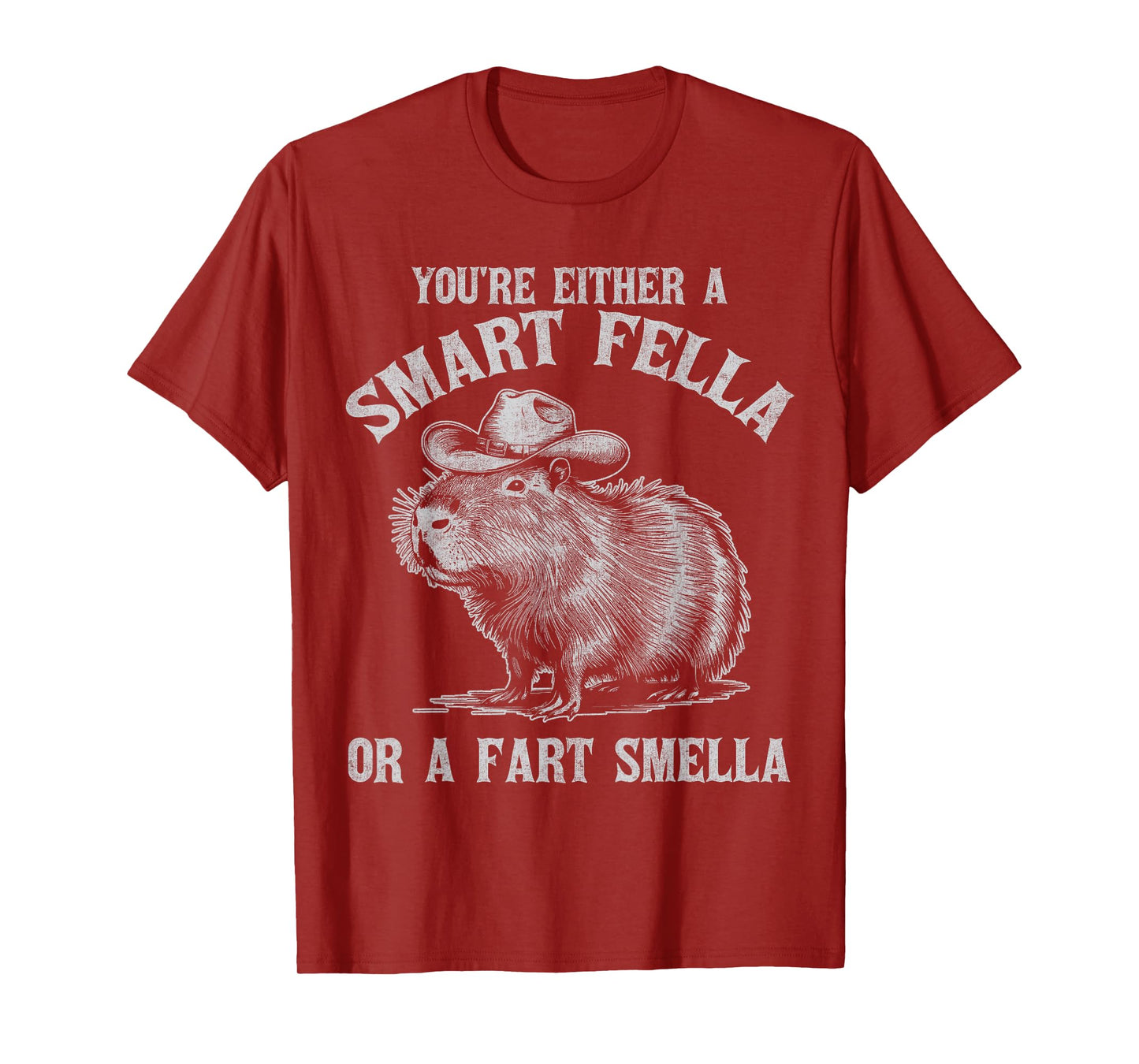 You're Either A Smart Fella Or A Fart Smella Funny Capybara T-Shirt