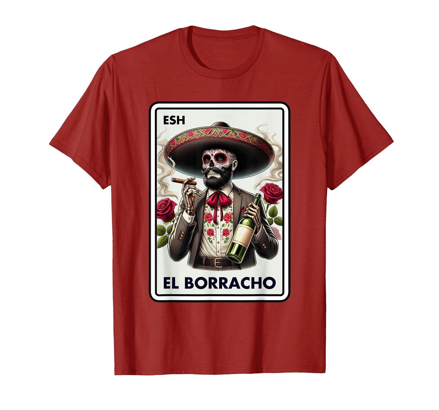 Mexican Spanish Drinking El Borracho Mexican Bingo Card T-Shirt
