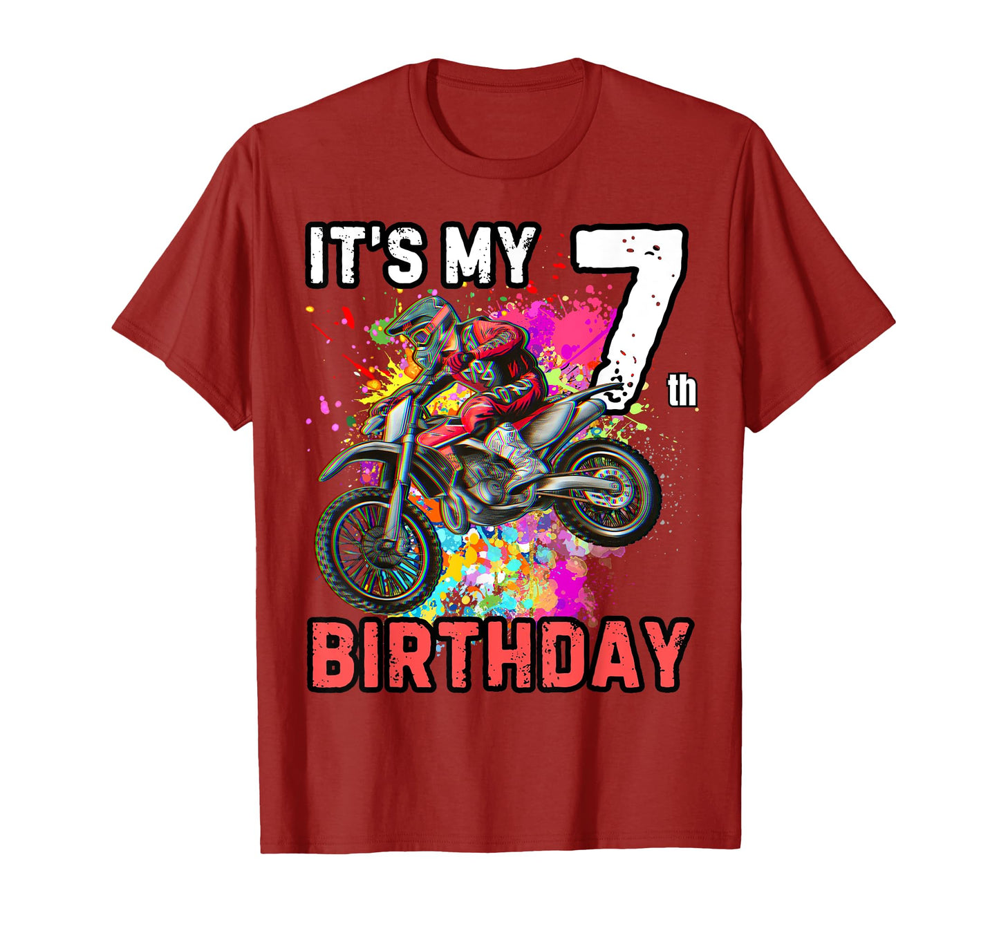 It's my 7th Boy Birthday Dirt Bike MX Motocross Birthday T-Shirt