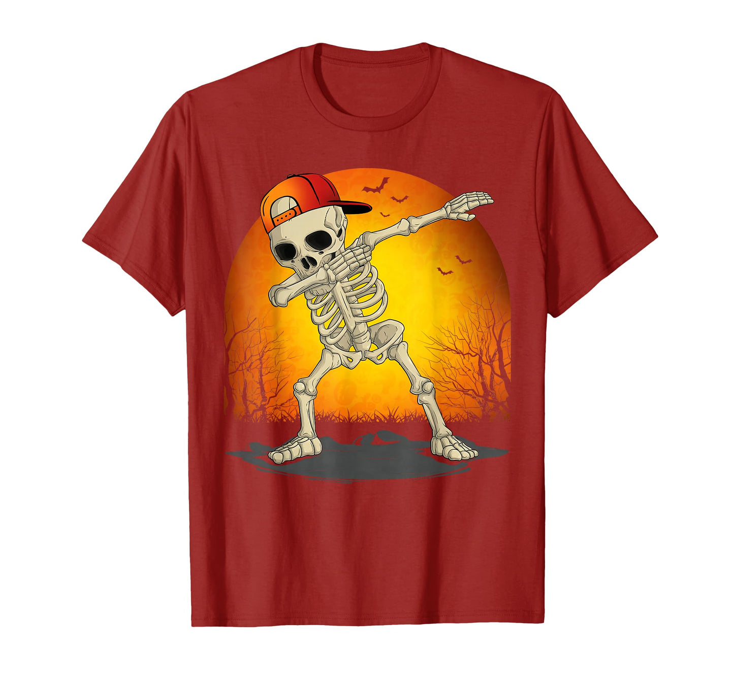 Funny Dabbing Skeleton Skull Halloween for Kids Boys Men T-Shirt