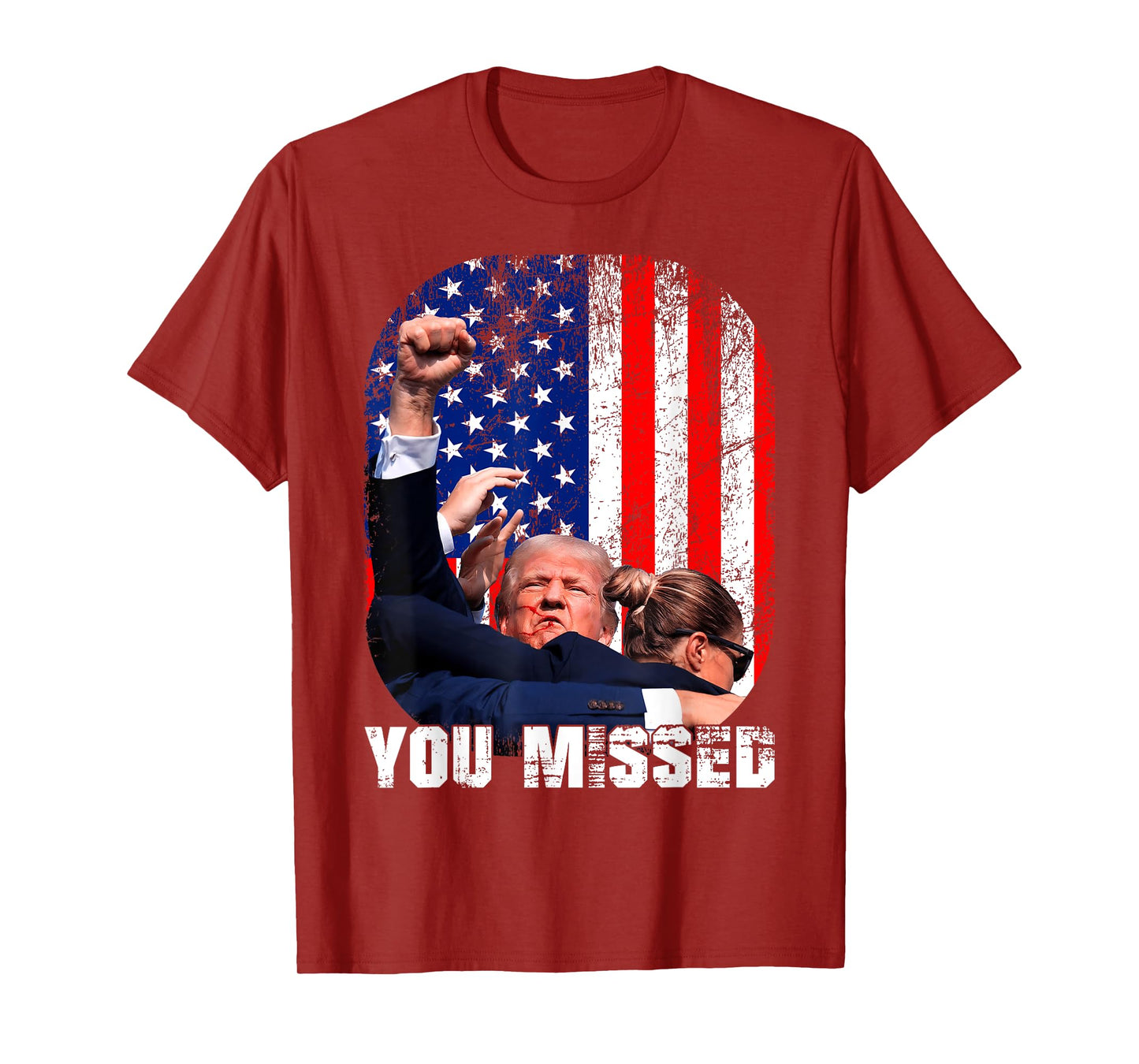 Fight Trump 2024 Election American Flag You Missed T-Shirt