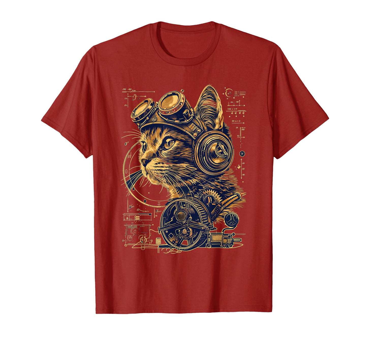 Steam Punk Art Cat Kitten Steampunk T-Shirt for Men Women
