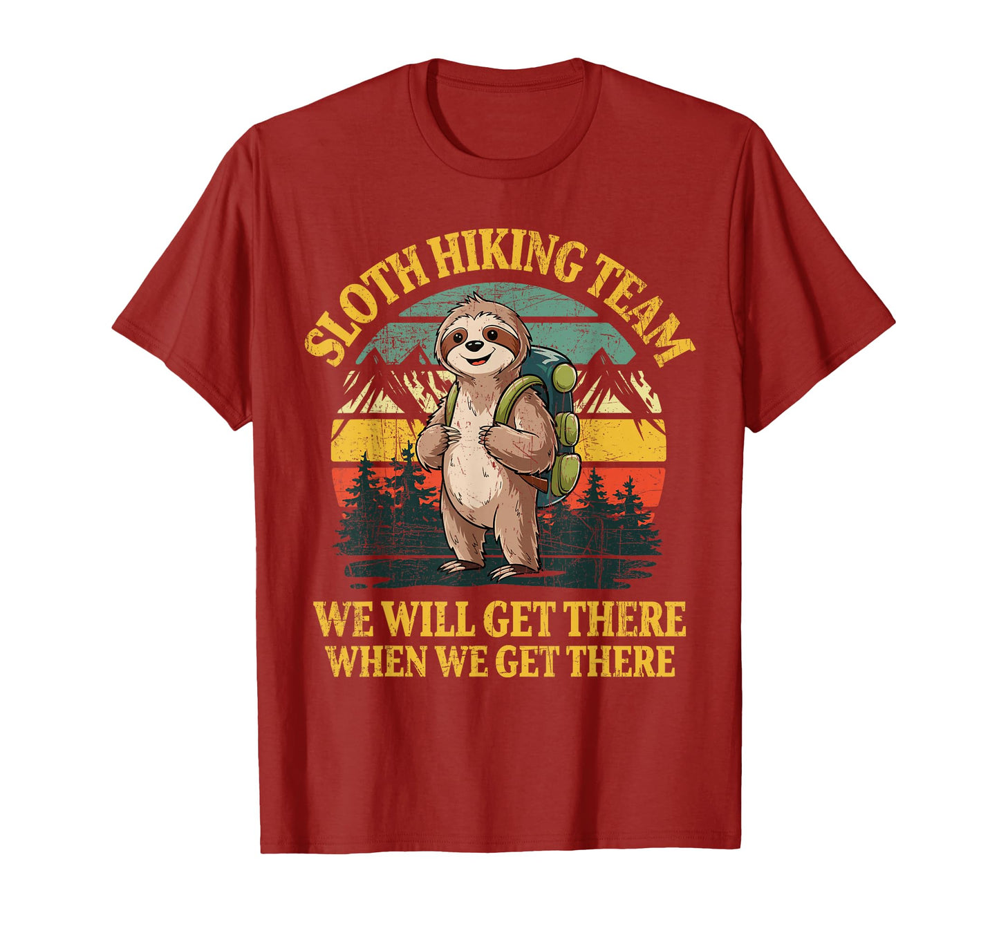 Funny Sloth Hiking T-Shirt