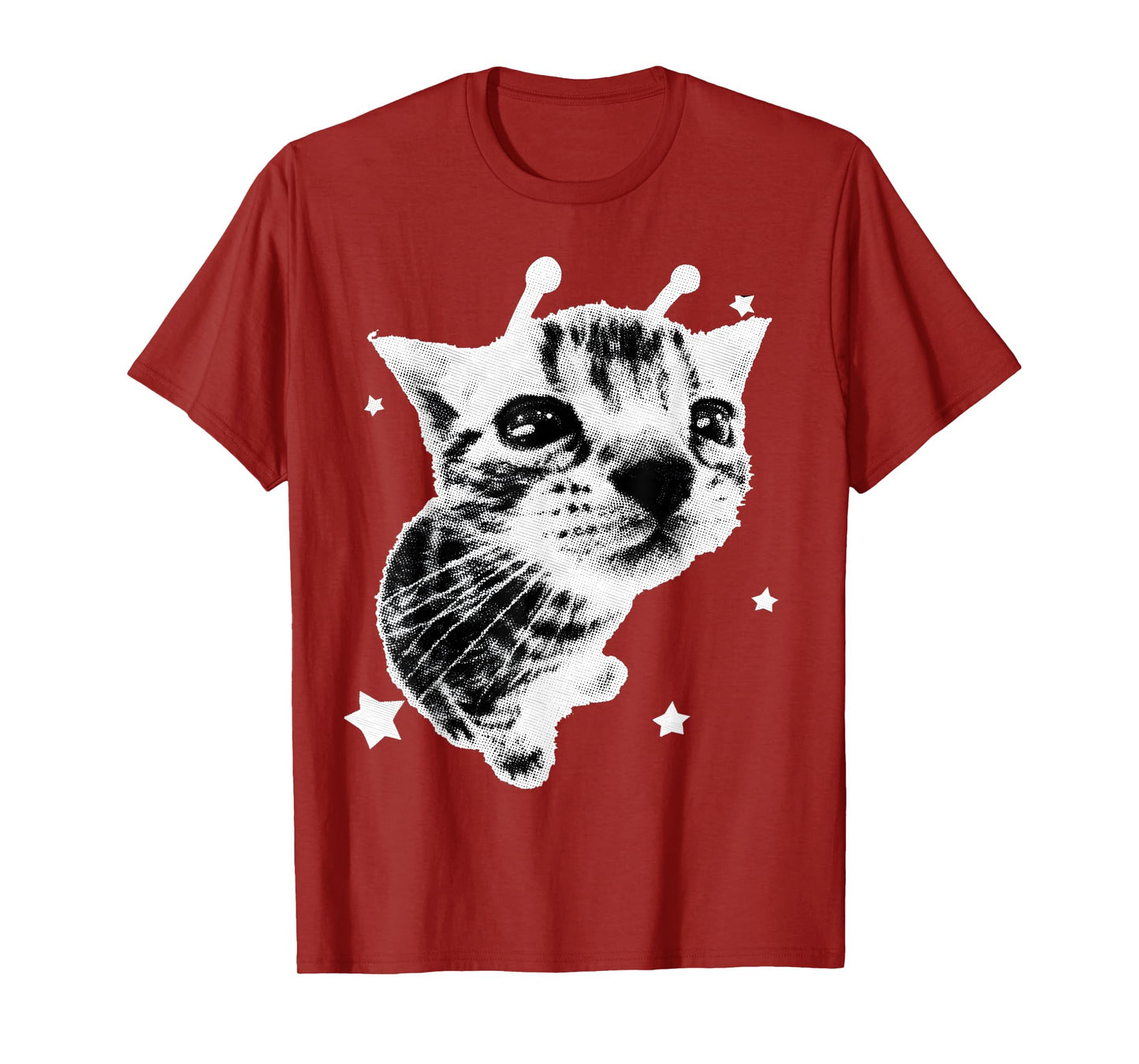 Y2K Alien Cat Meme Retro Silly Cat Vintage Kitty Funny Shirt T-Shirt