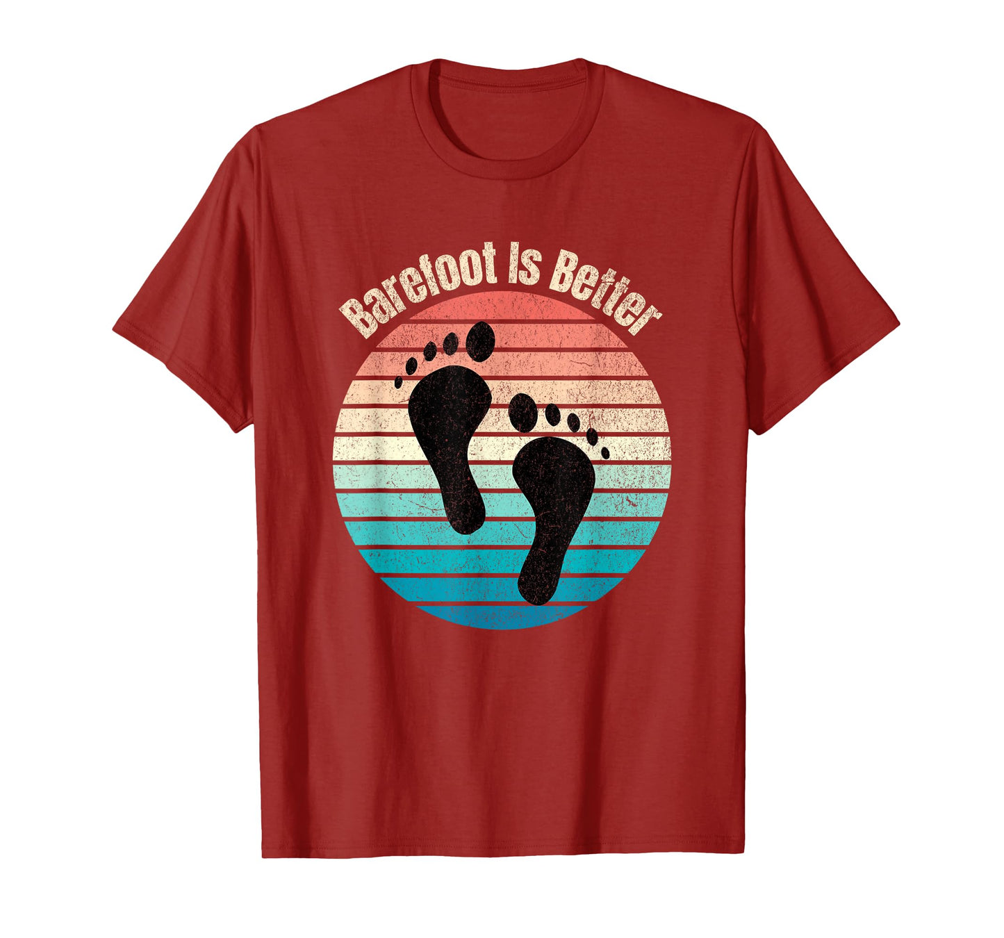 Barefoot Is Better Sunset Earthing T-Shirt