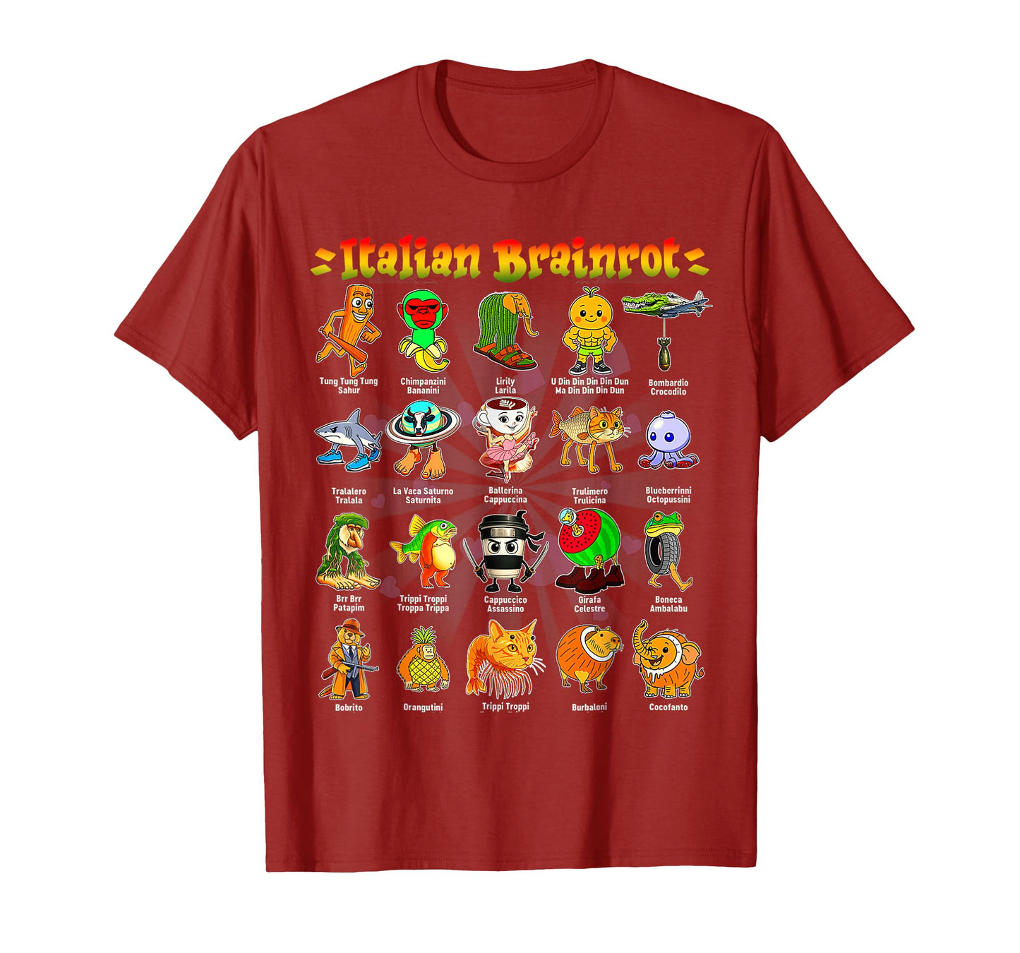 Italian Brain Rot Italian Brainrot Funny Memes T-Shirt