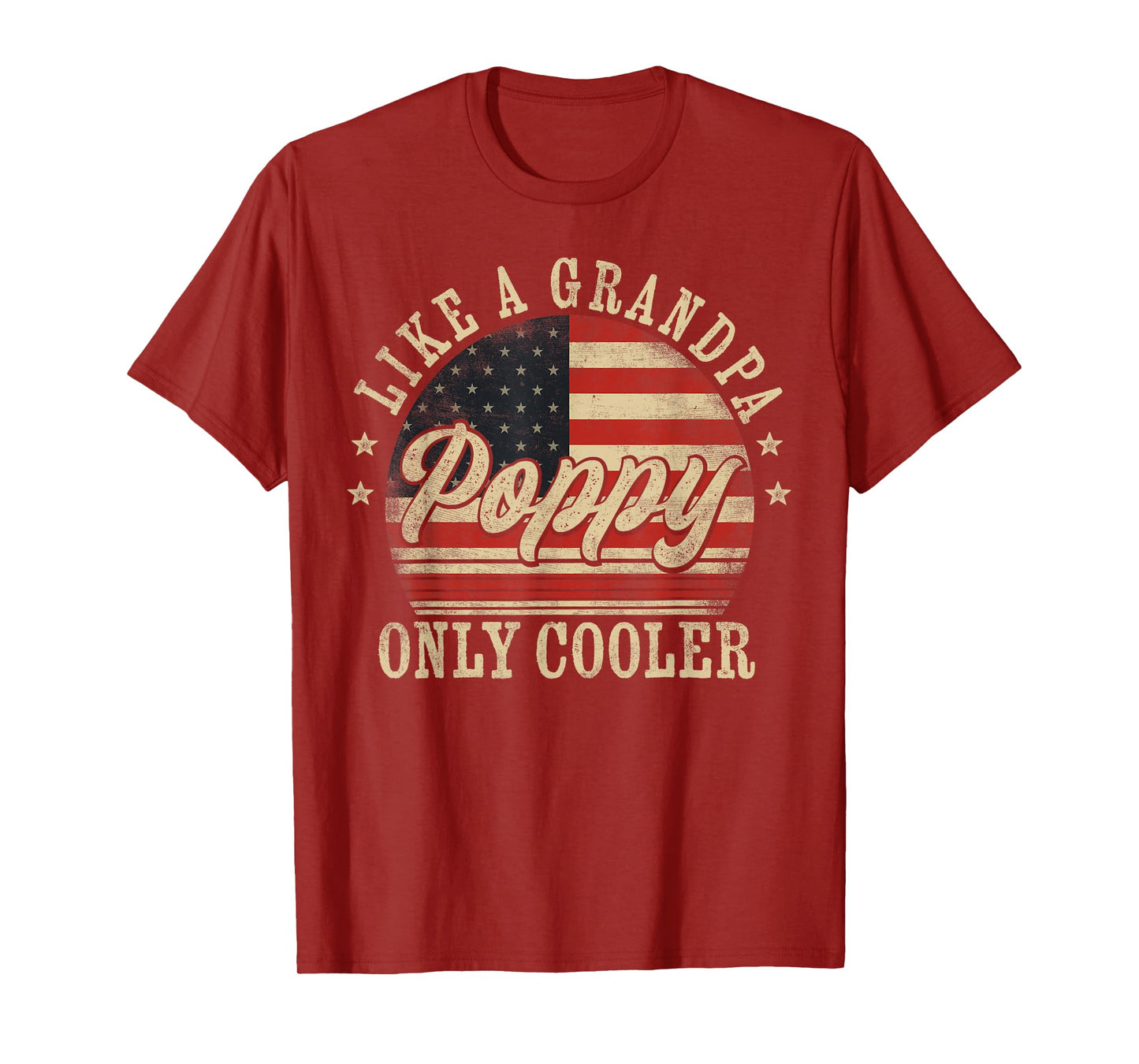 Poppy Like a Grandpa Only Cooler Poppy Father's Day T-Shirt