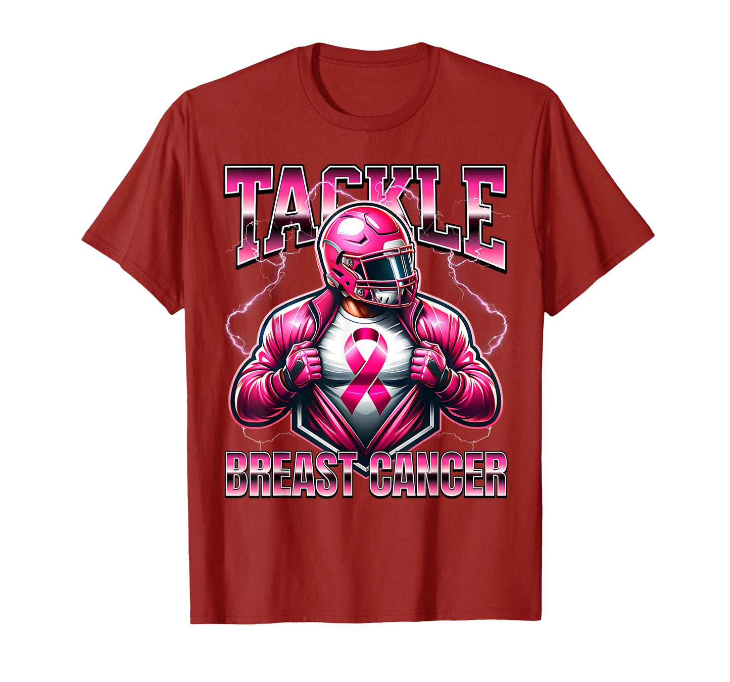 Tackle Breast Cancer Awareness American Football Men Women T-Shirt