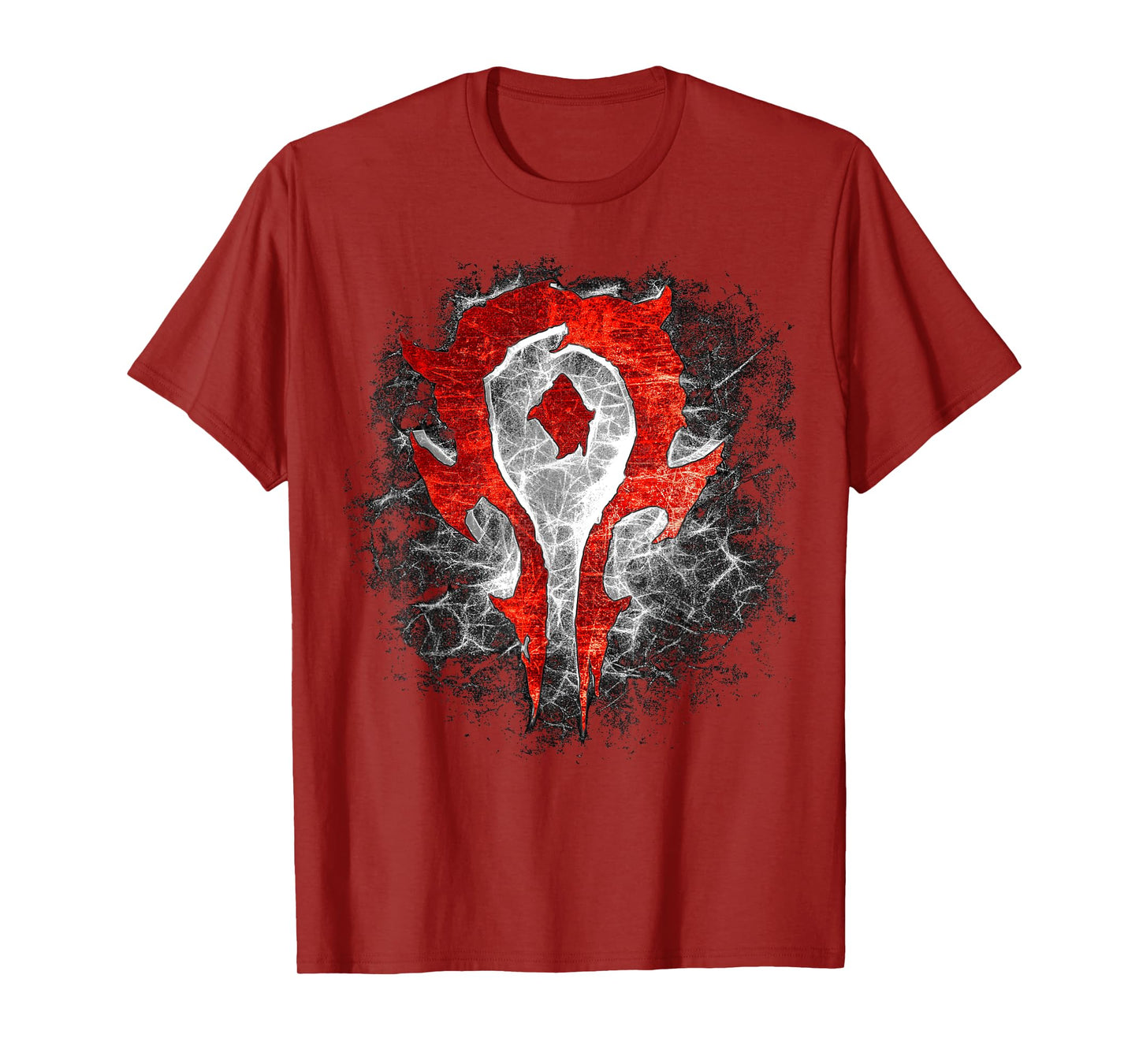 Warcraft Gaming Logo Horde Burst Fiery Crest Epic Gamer T-Shirt