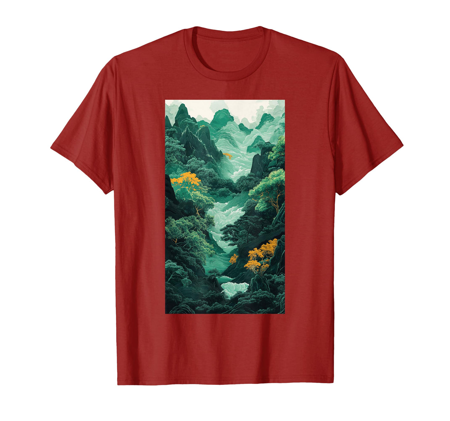 Jade Art Landscape Mountain landscape Nature art T-Shirt