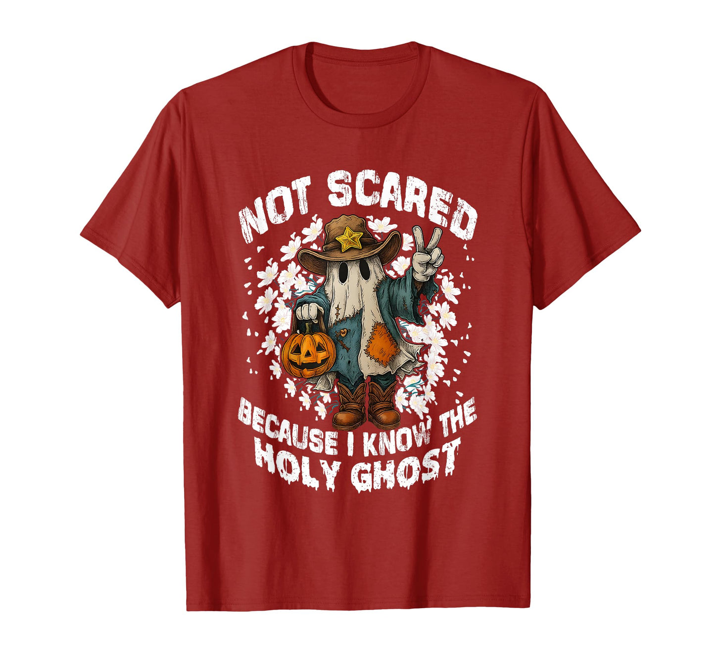 Not Scared Because I Know The Holy Ghost Christian Halloween T-Shirt