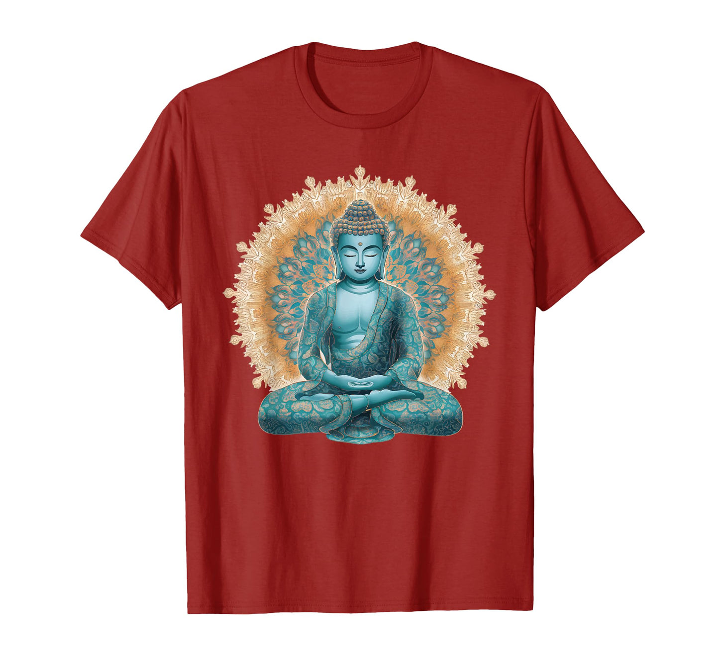 Buddha Statue Yoga Meditation Mandala Buddhism Mindfulness T-Shirt