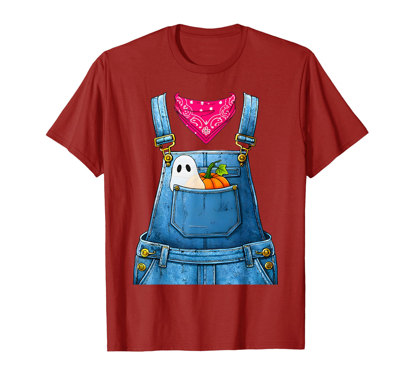 Halloween Overalls Farmer Costume for Women and Adults T-Shirt