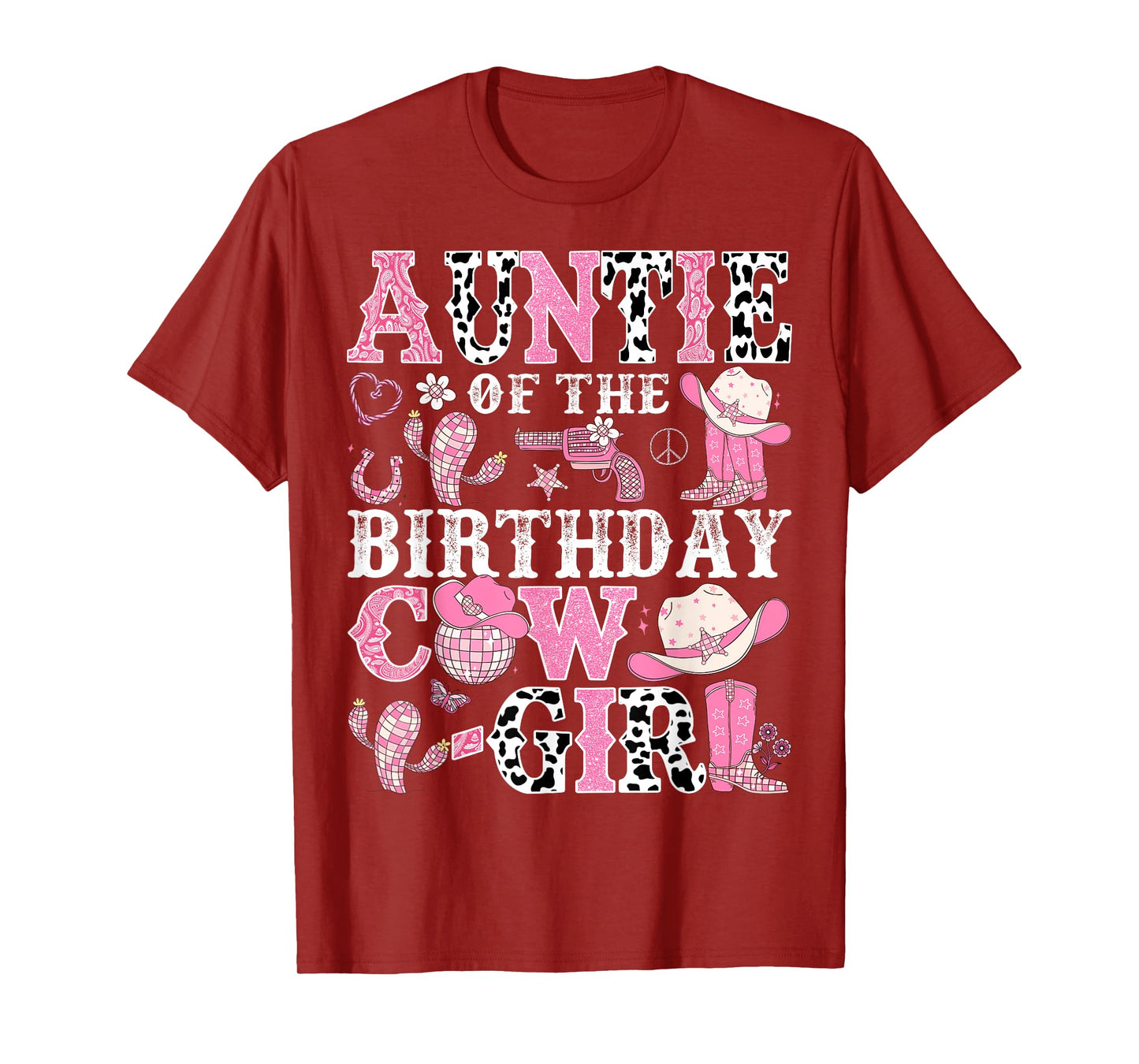 Auntie Of The Birthday Cow-Girl Rodeo CowGirl Birthday T-Shirt