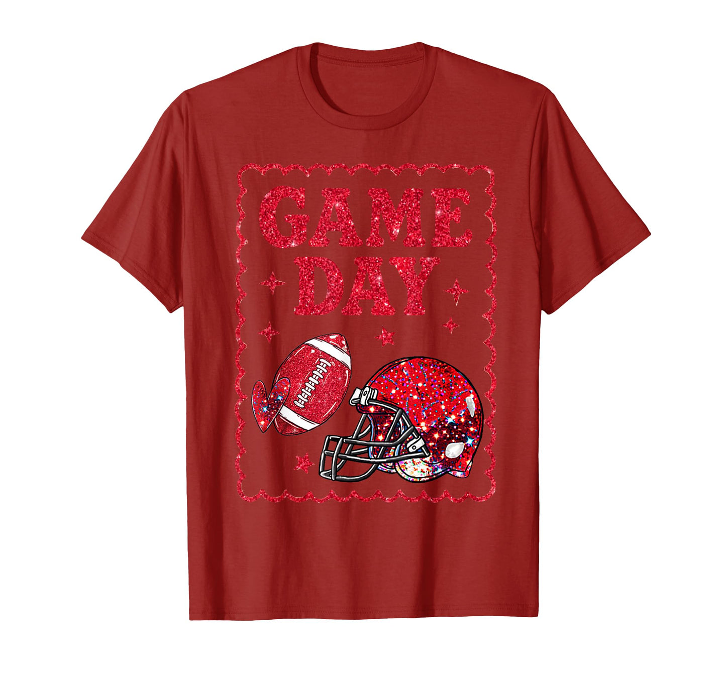 Game Day American Football Women Girl Kids Vibes T-Shirt