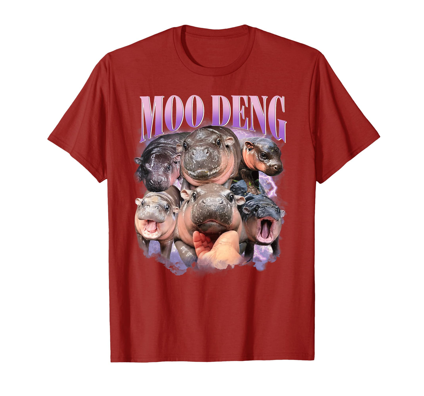 Funny Moo-Deng Baby Pygmy Hippo Cute Zoo For Family Tee T-Shirt