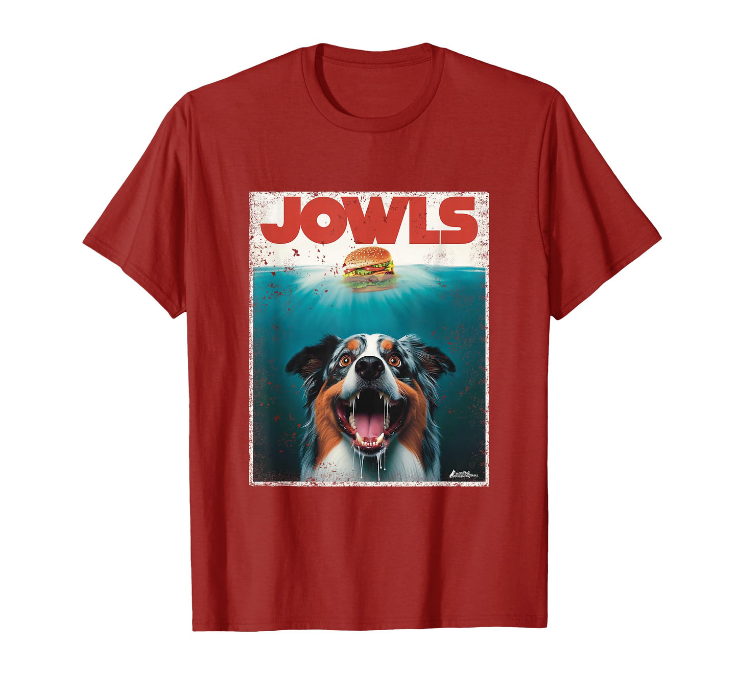 Funny Aussie Jowls Australian Shepherd Fur Baby Mom Dog Dad T-Shirt