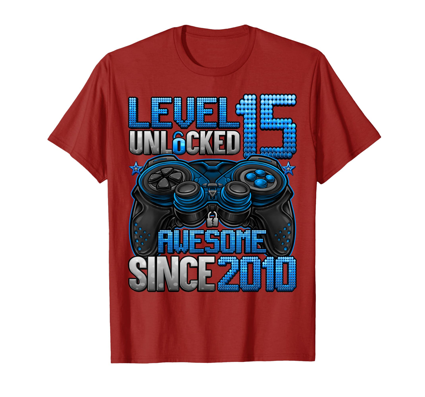 Level 15 Unlocked 15 Year Old Gifts Boys 15th Birthday Boy T-Shirt