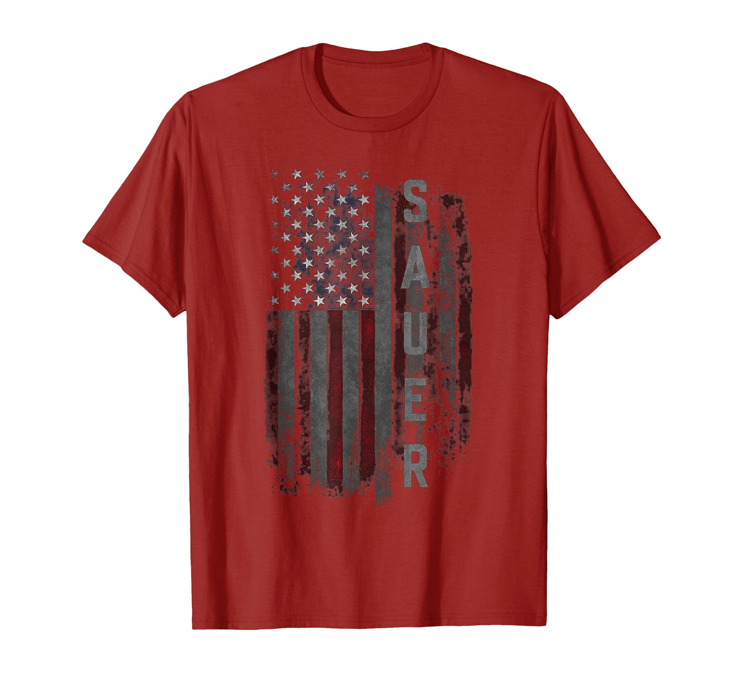 SAUER Family American Flag T-Shirt