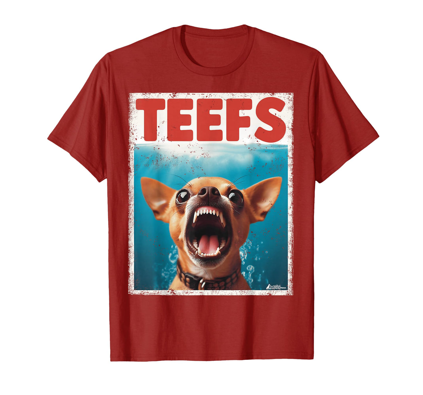 Funny Chihuahua Teefs Top, Teeth Chi Jowls Paws Dog Mom Dad T-Shirt