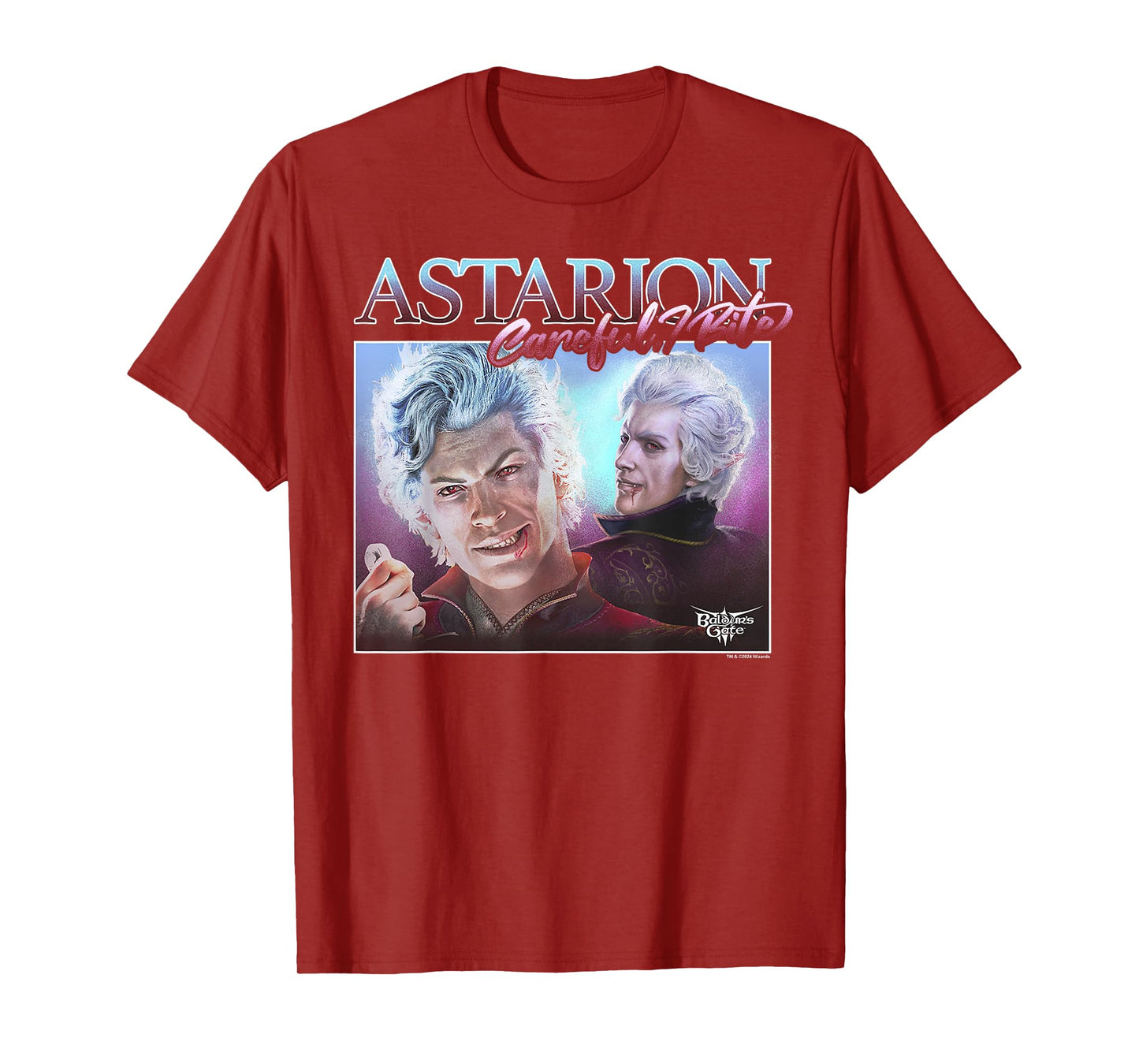 Dungeons & Dragons Careful I Bite Astarion Portrait T-Shirt
