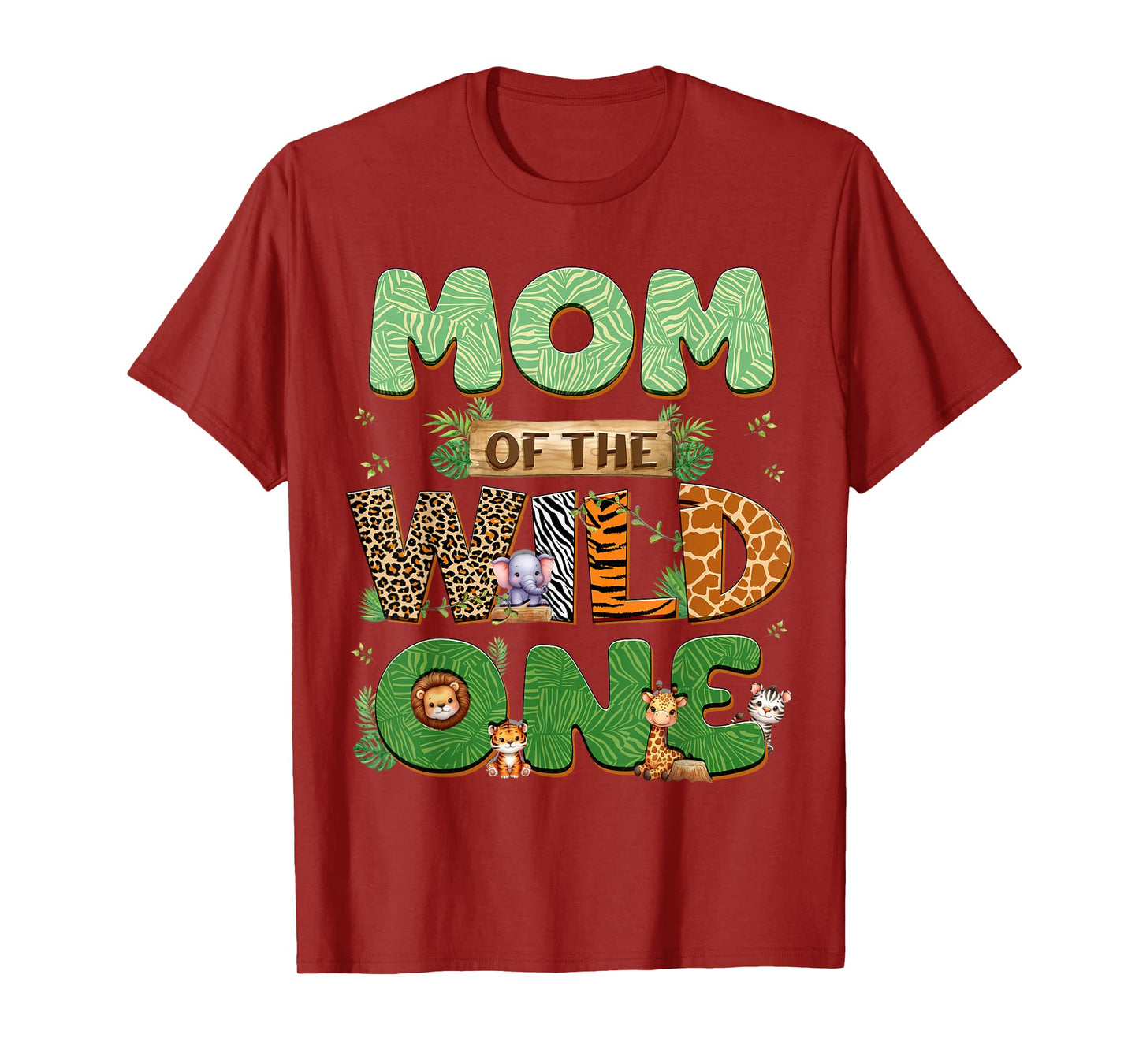 Mom Of The Wild One Birthday Family Matching Party Decor T-Shirt