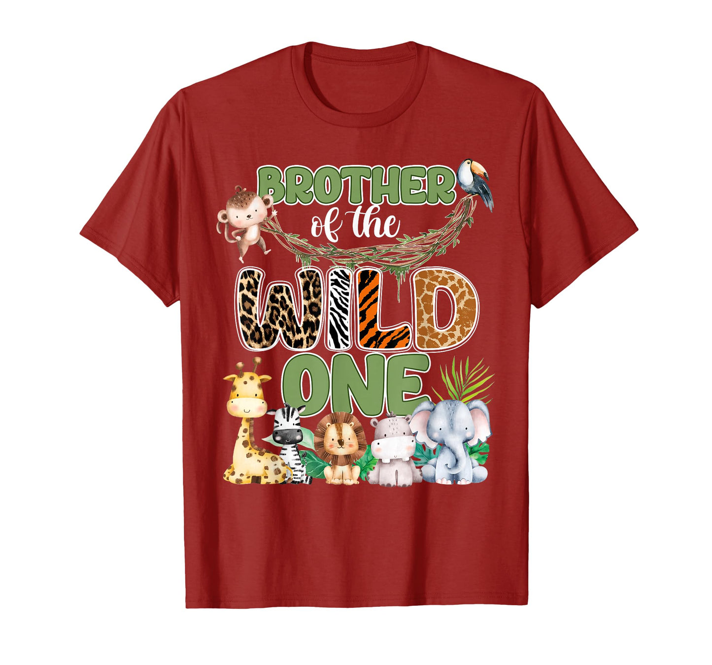 Brother of The Wild One 1St Birthday Family Safari Jungle T-Shirt