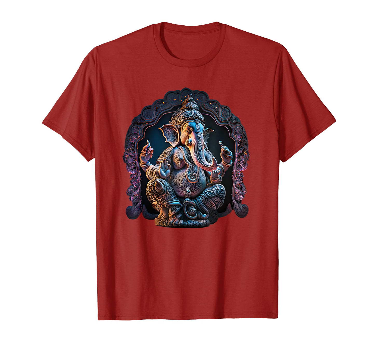 Ganesh Enlightenment Consciousness Meditation T-Shirt - Unisex-Adults - Black - Small - Short Sleeve - Yoga - T-Shirt
