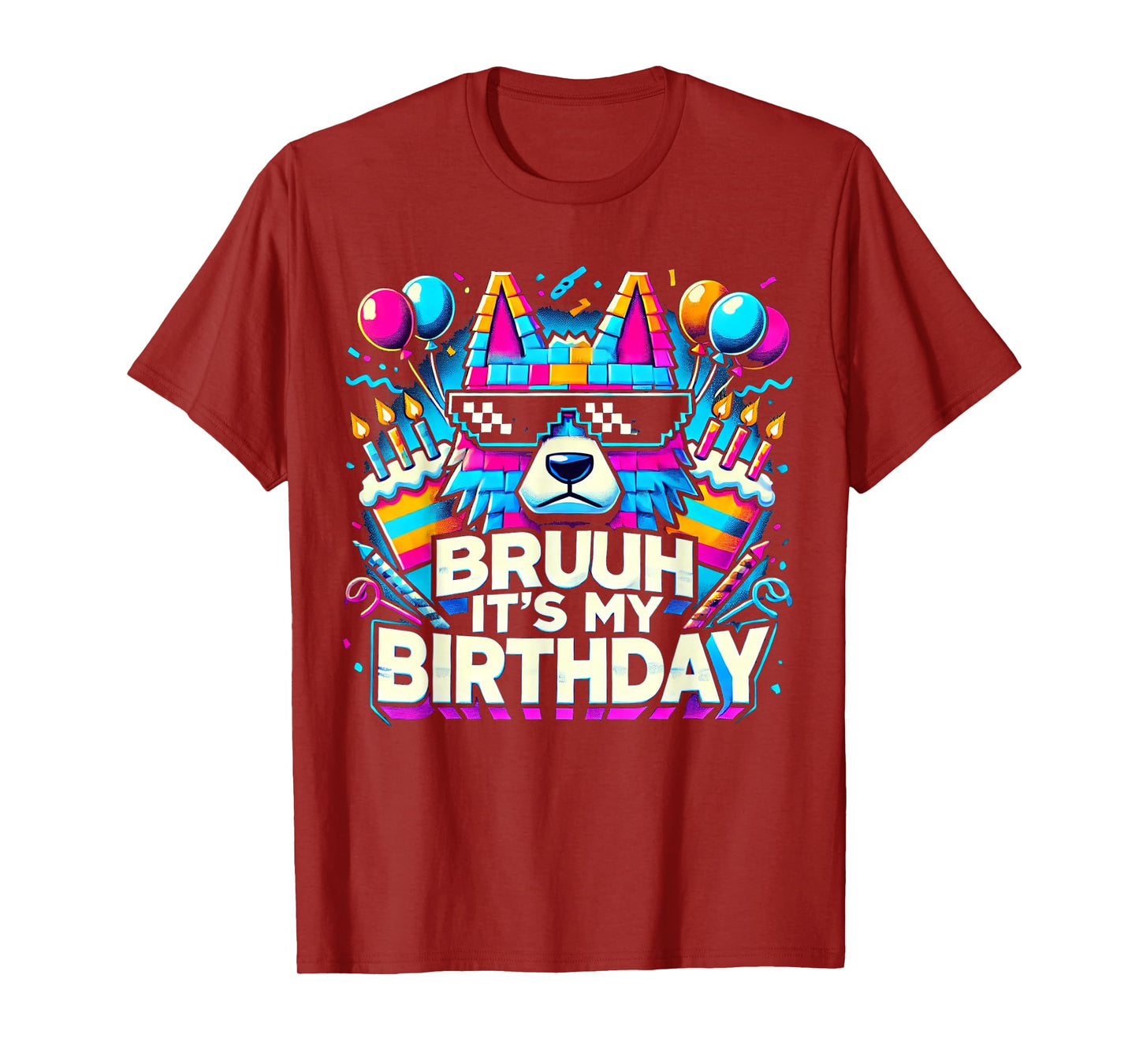 Bruh Its My Birthday Wolf Boy Family Party Bday T-Shirt