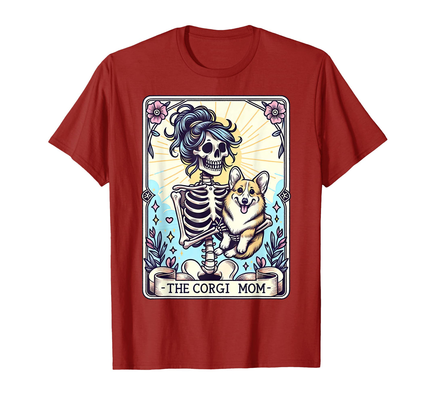 The Corgi Mom Skeleton Corgi Mama Puppy Dog Lover Women T-Shirt