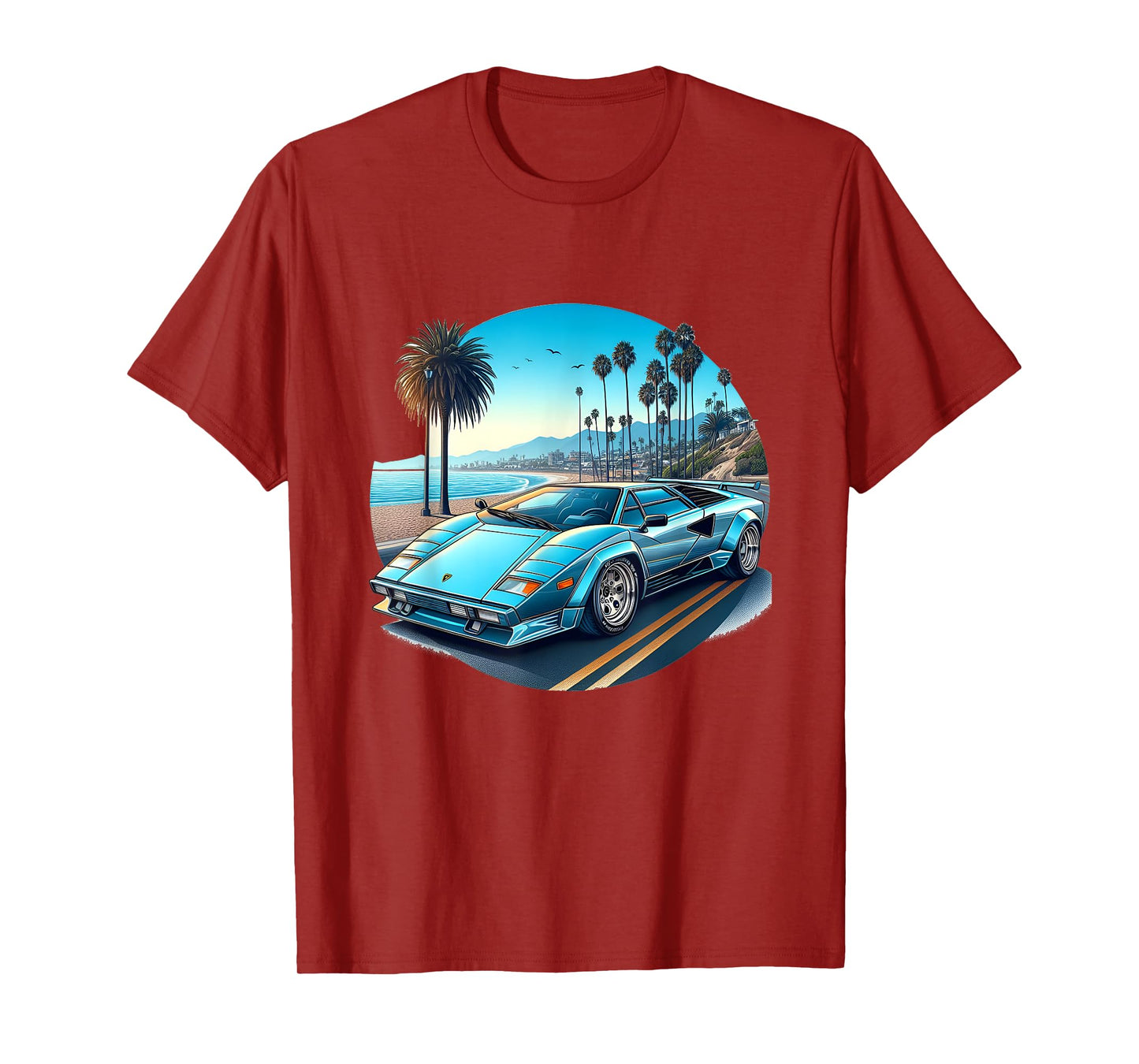 Classic Countach Italian Supercar Poster car Vice T-Shirt