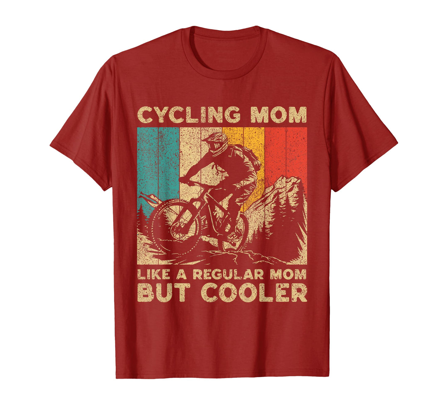 Cycling Mom Bicycle Riding Cyclist Womens T-Shirt