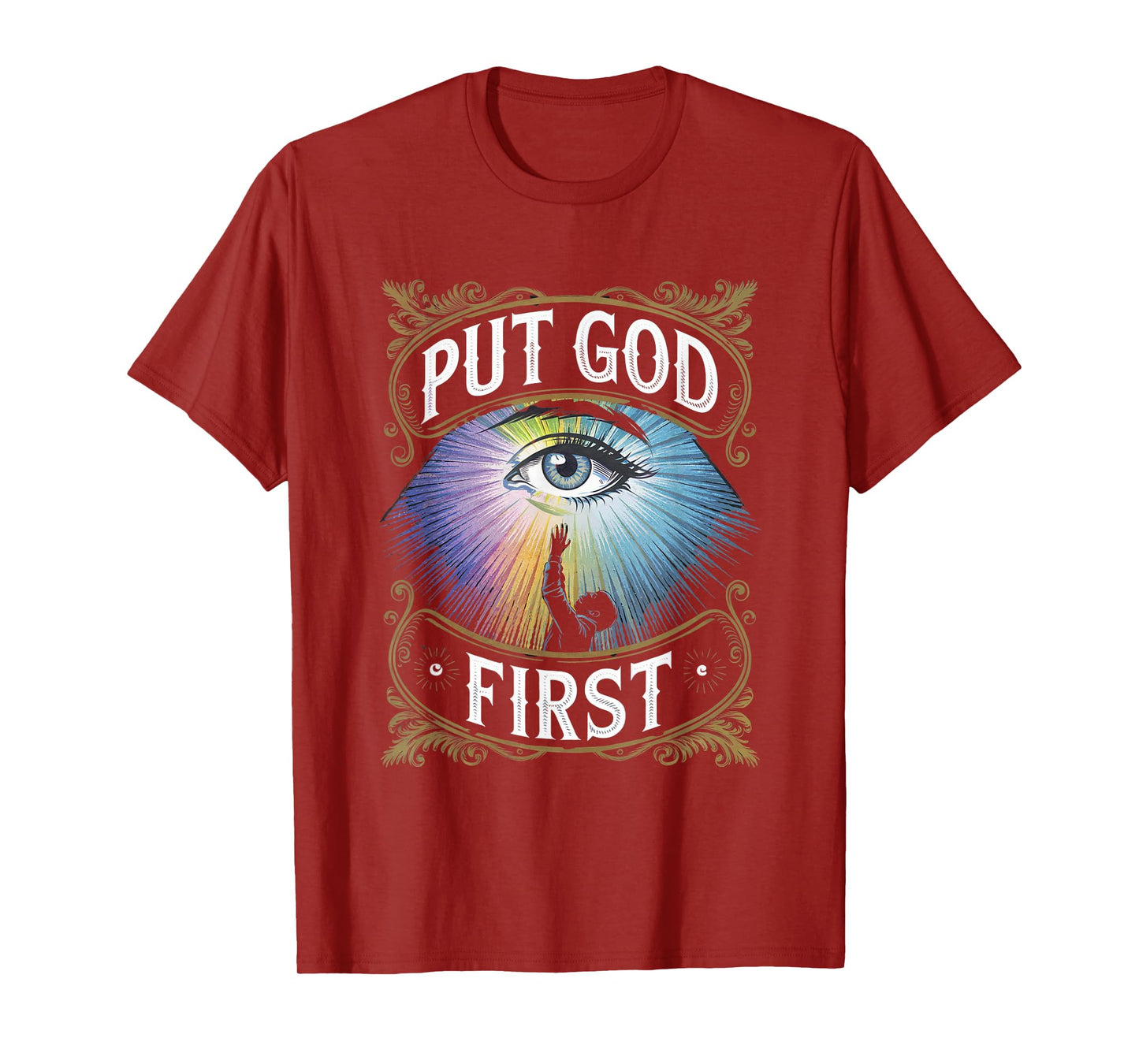 Put God First Christian Faith Inspirational Religious Spirit T-Shirt